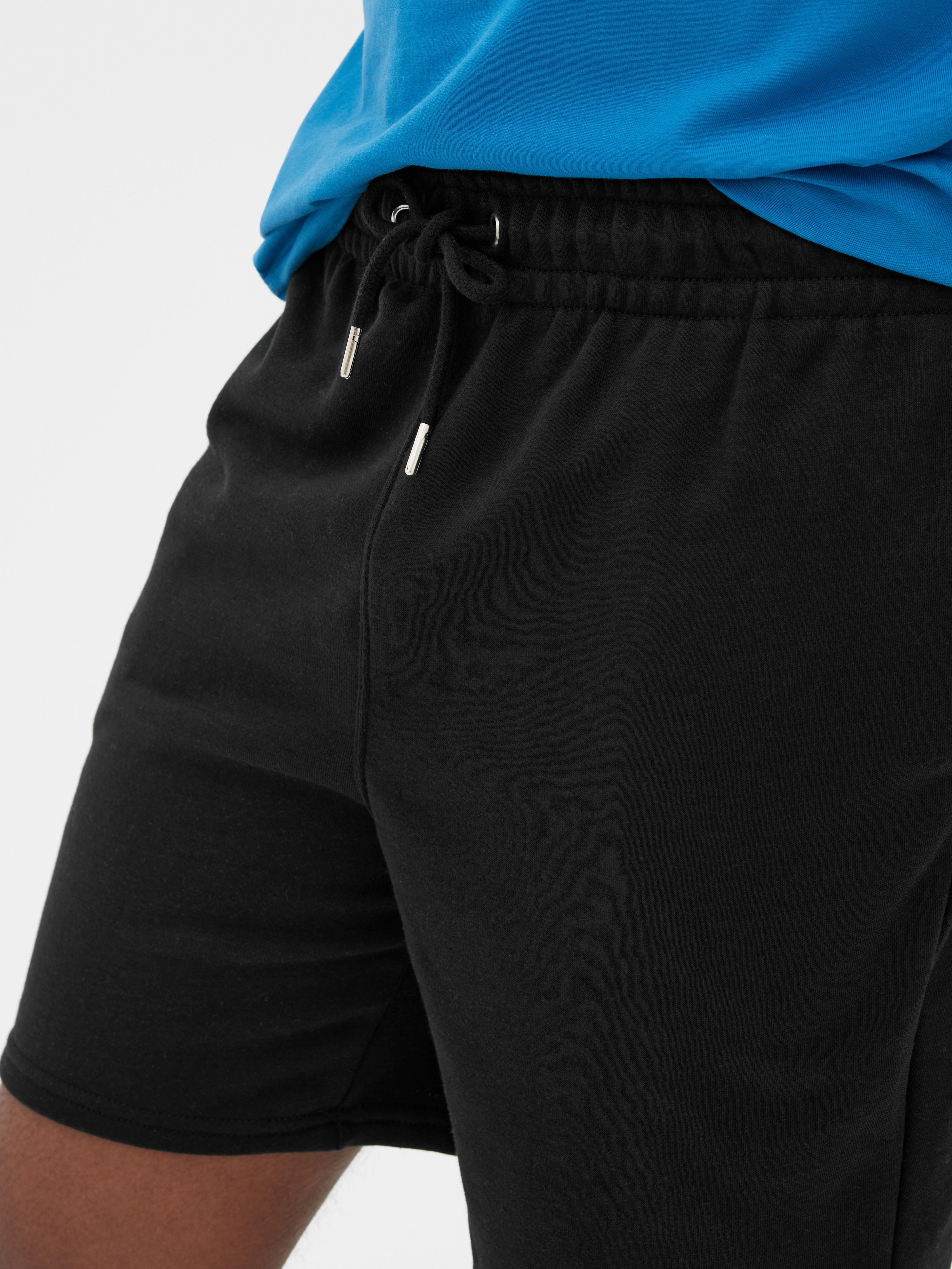 Men s Black Classic Drawstring Shorts Primark