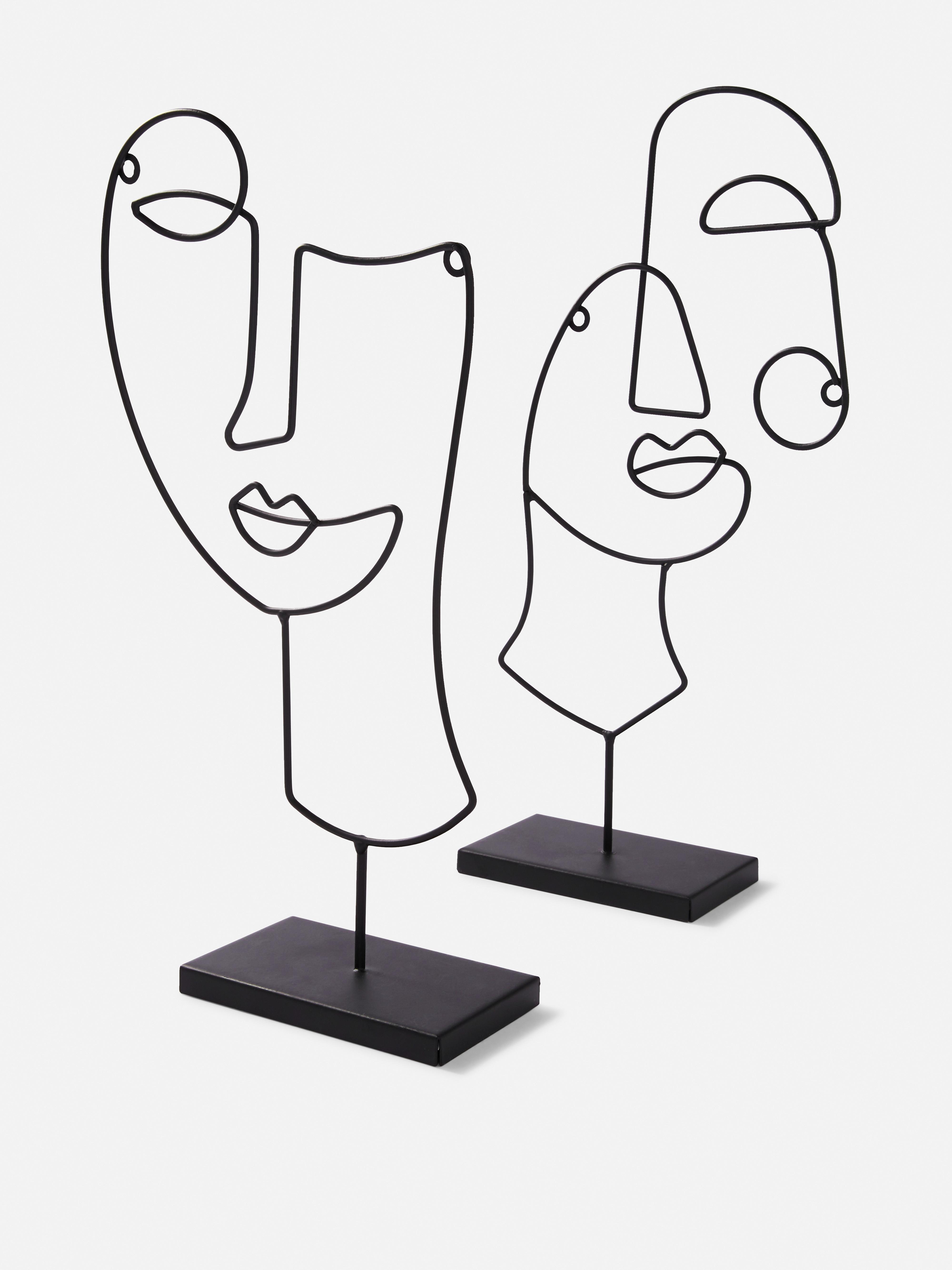 Abstract Face Wire Ornament
