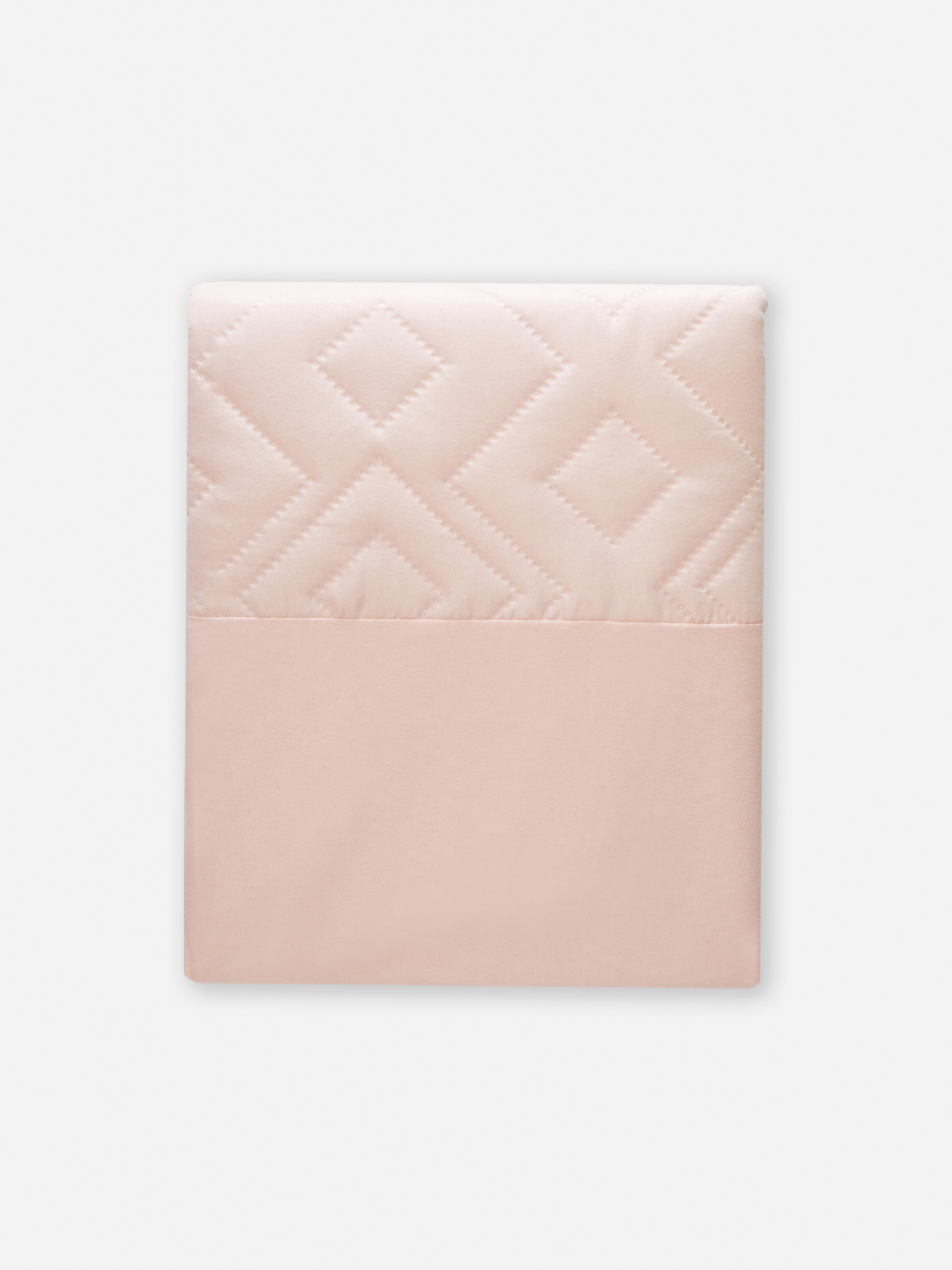 Pink Quilted King Duvet Cover Set