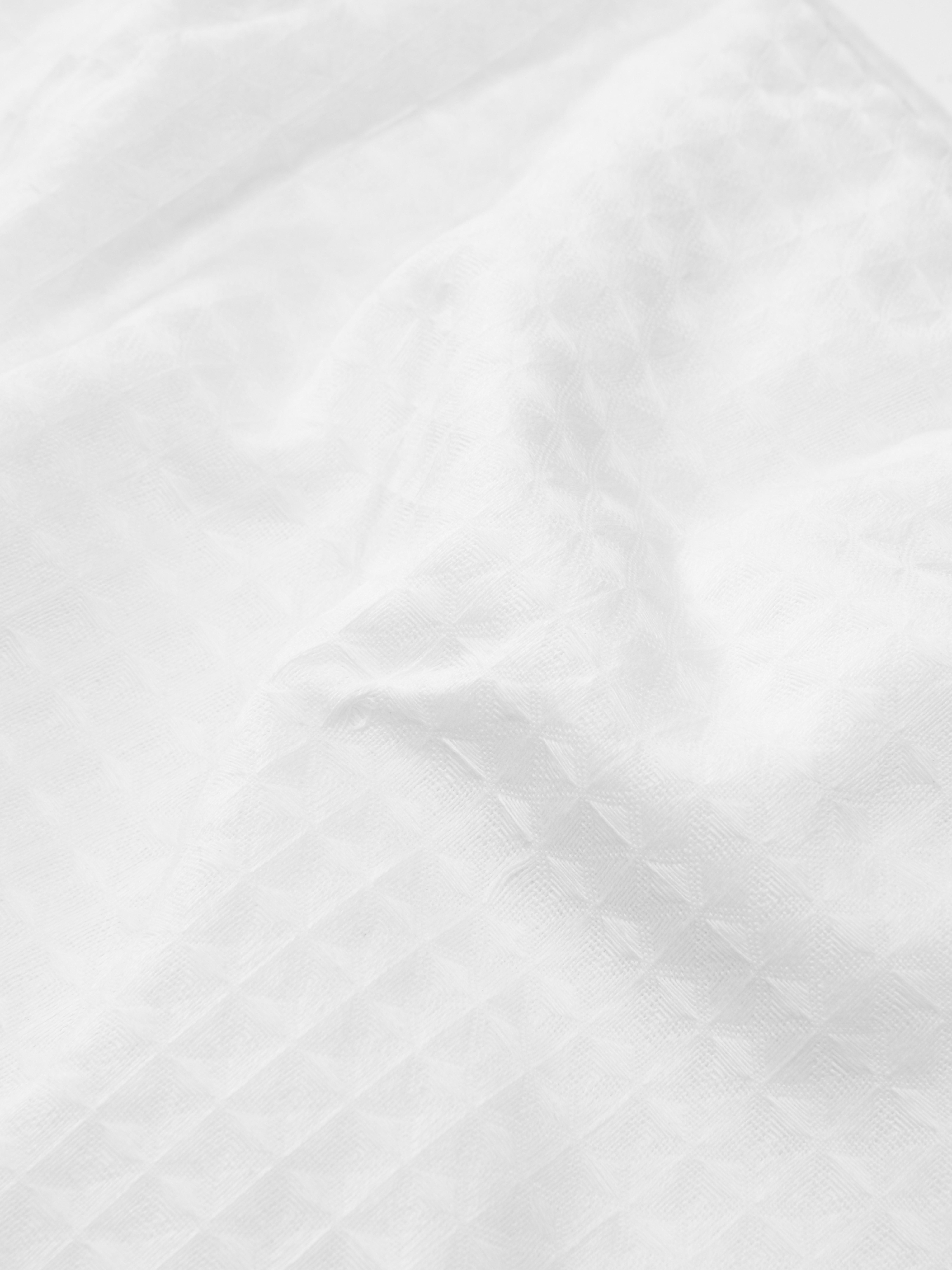 White Waffled King Duvet Cover Set