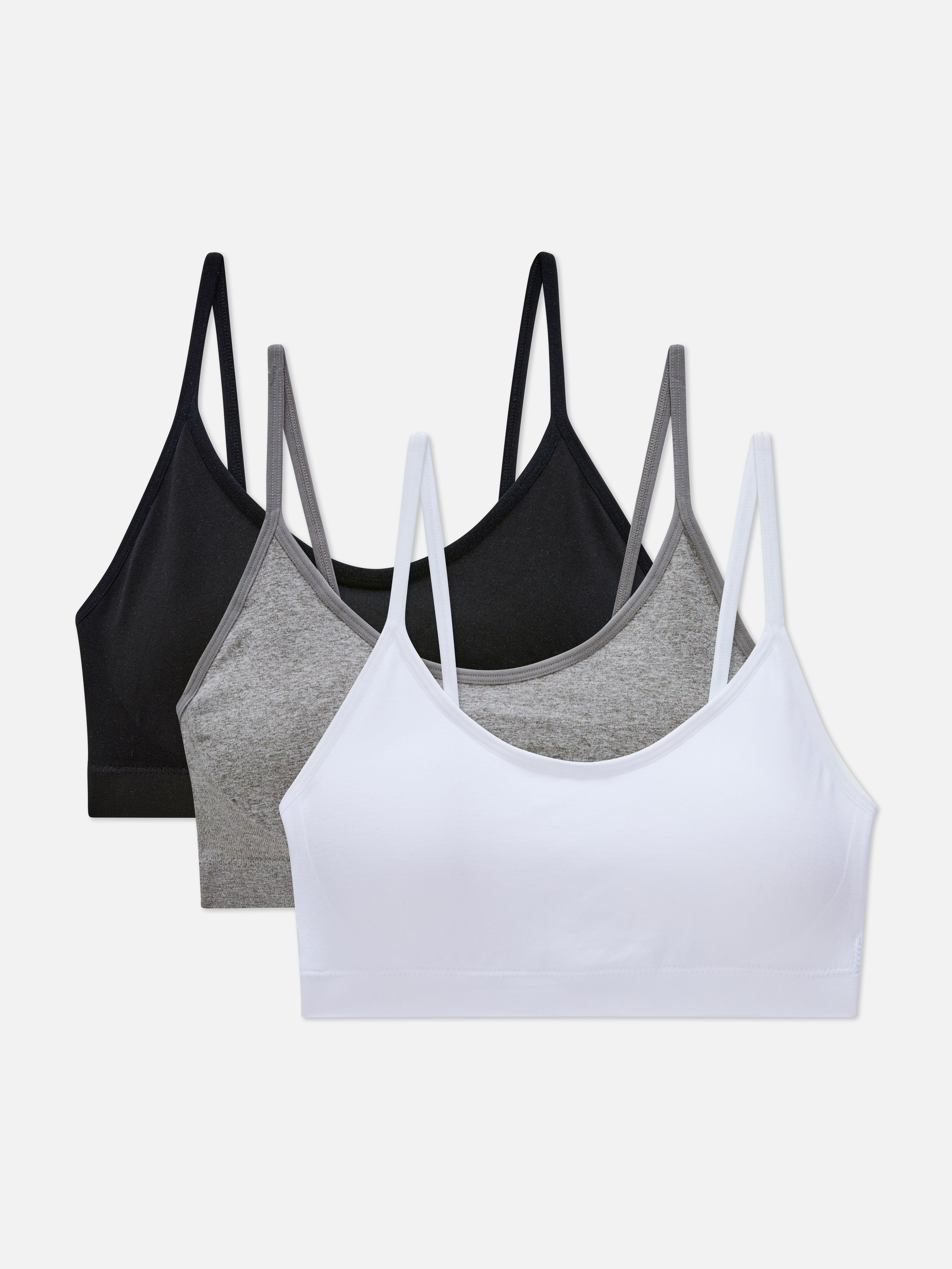 3-Pack Wireless Cropped Cami Bralette