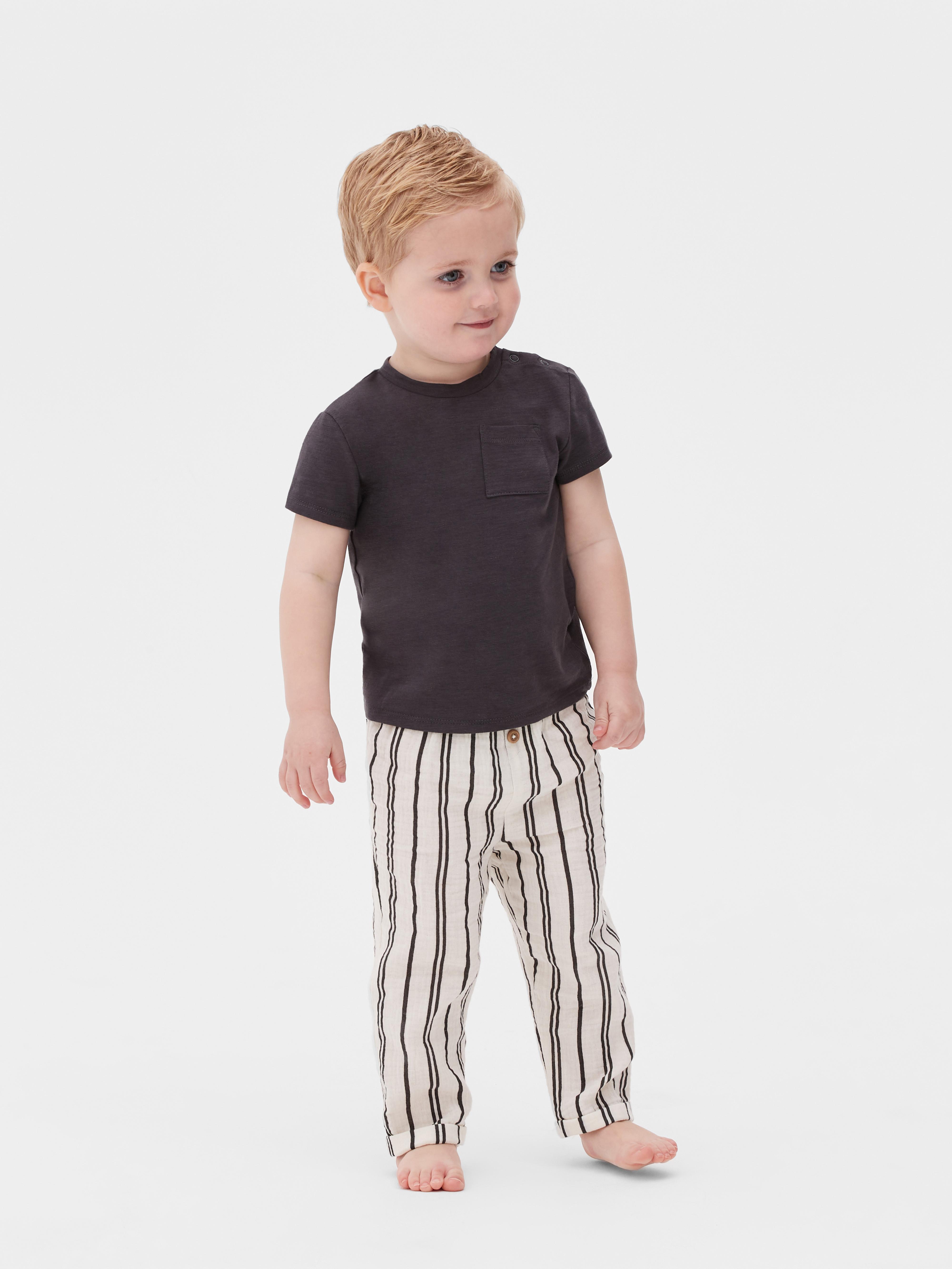 T-Shirt and Striped Trousers 2 Pack Set