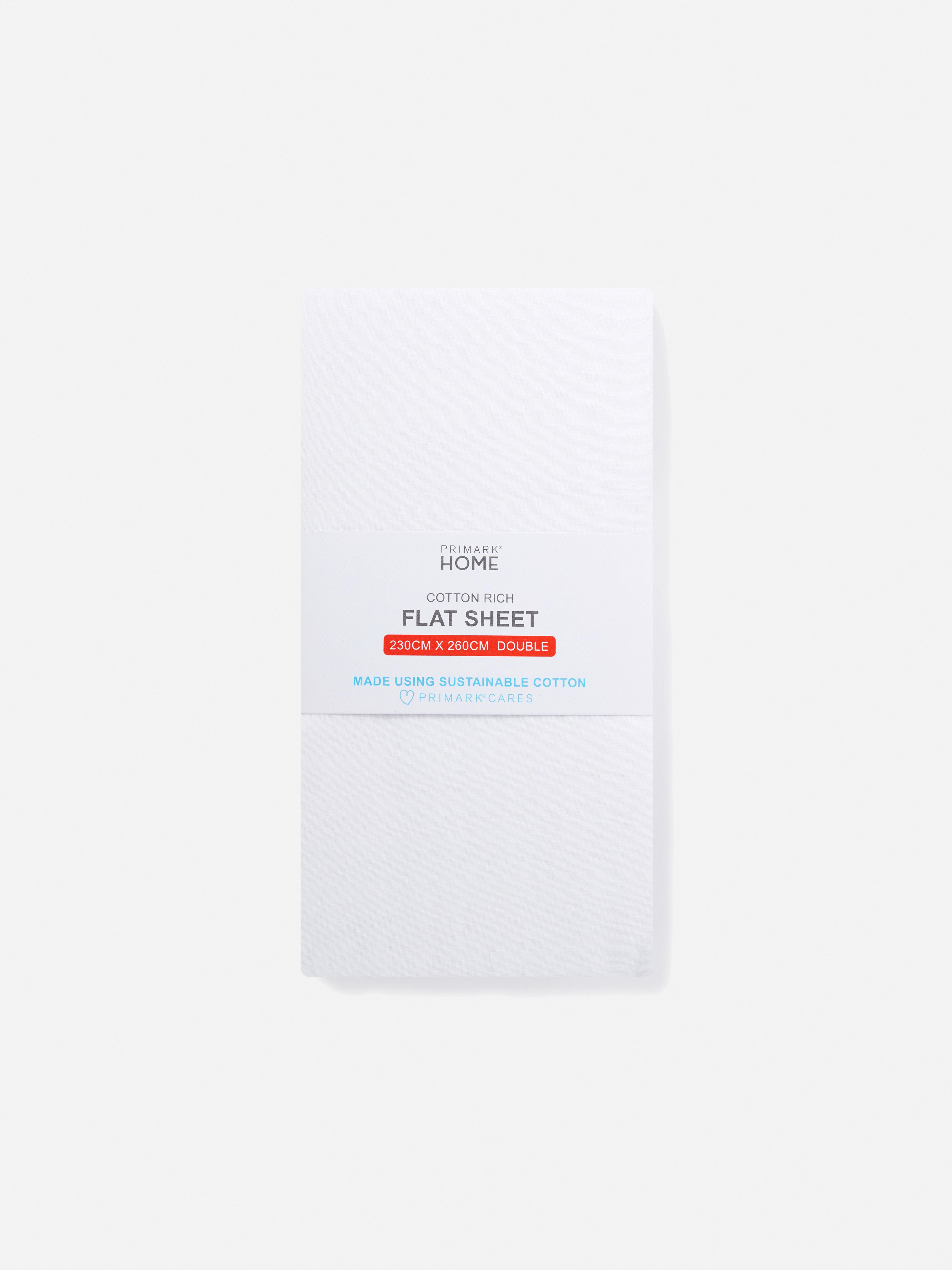 Cotton Rich Double Flat Sheet