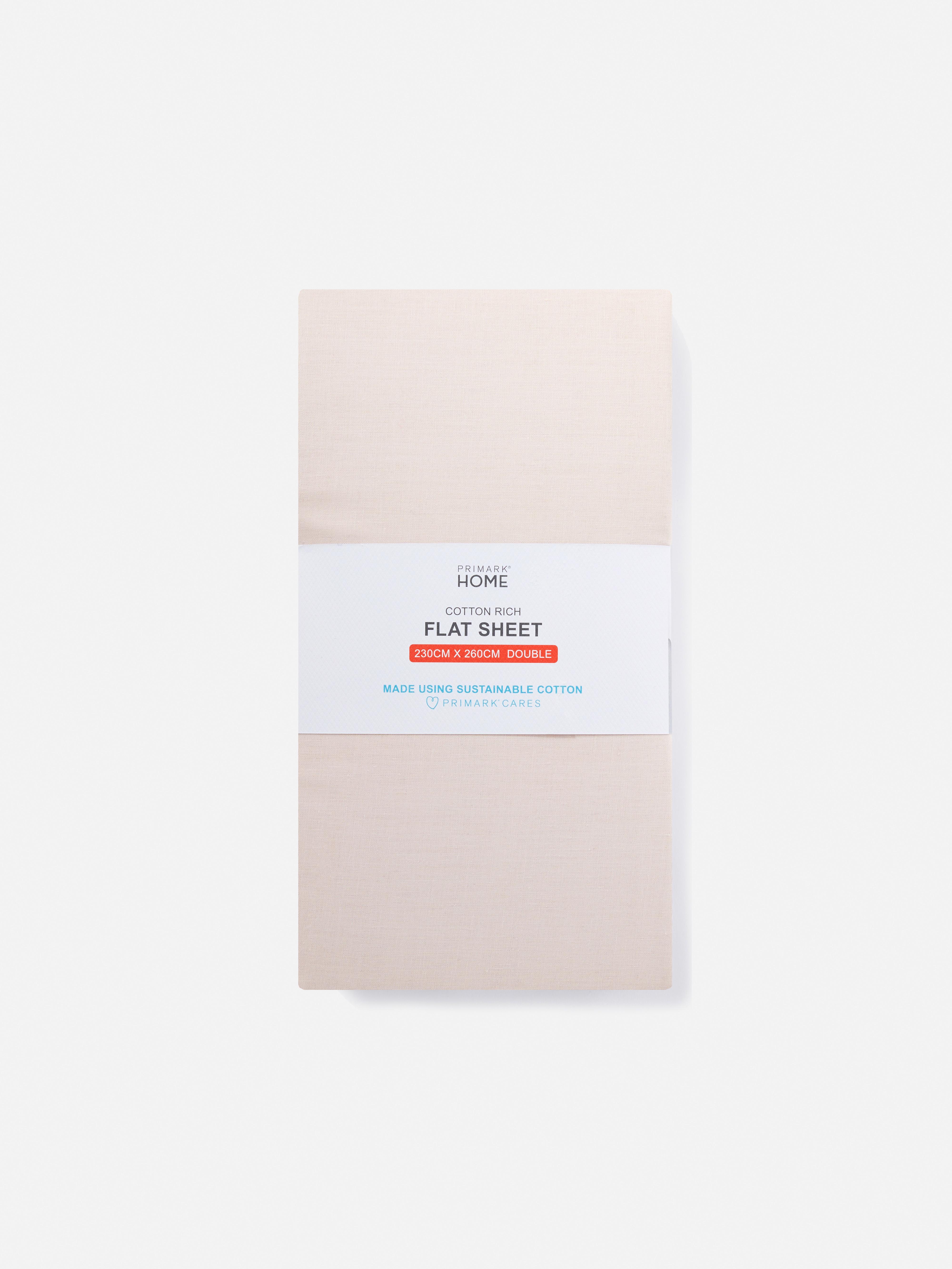 Cotton Rich Double Flat Sheet