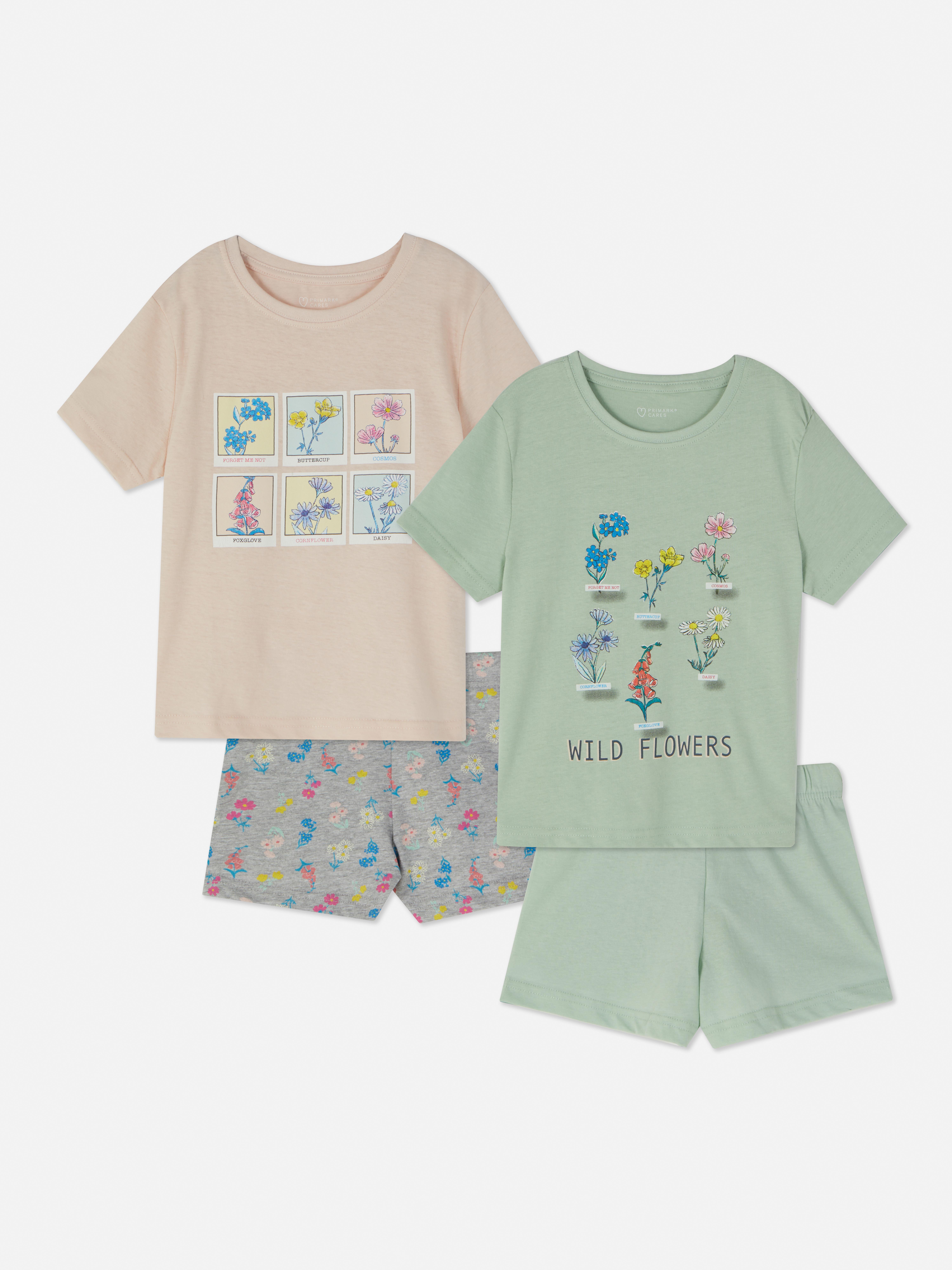 2pk Wildflower Cotton Pyjama Set