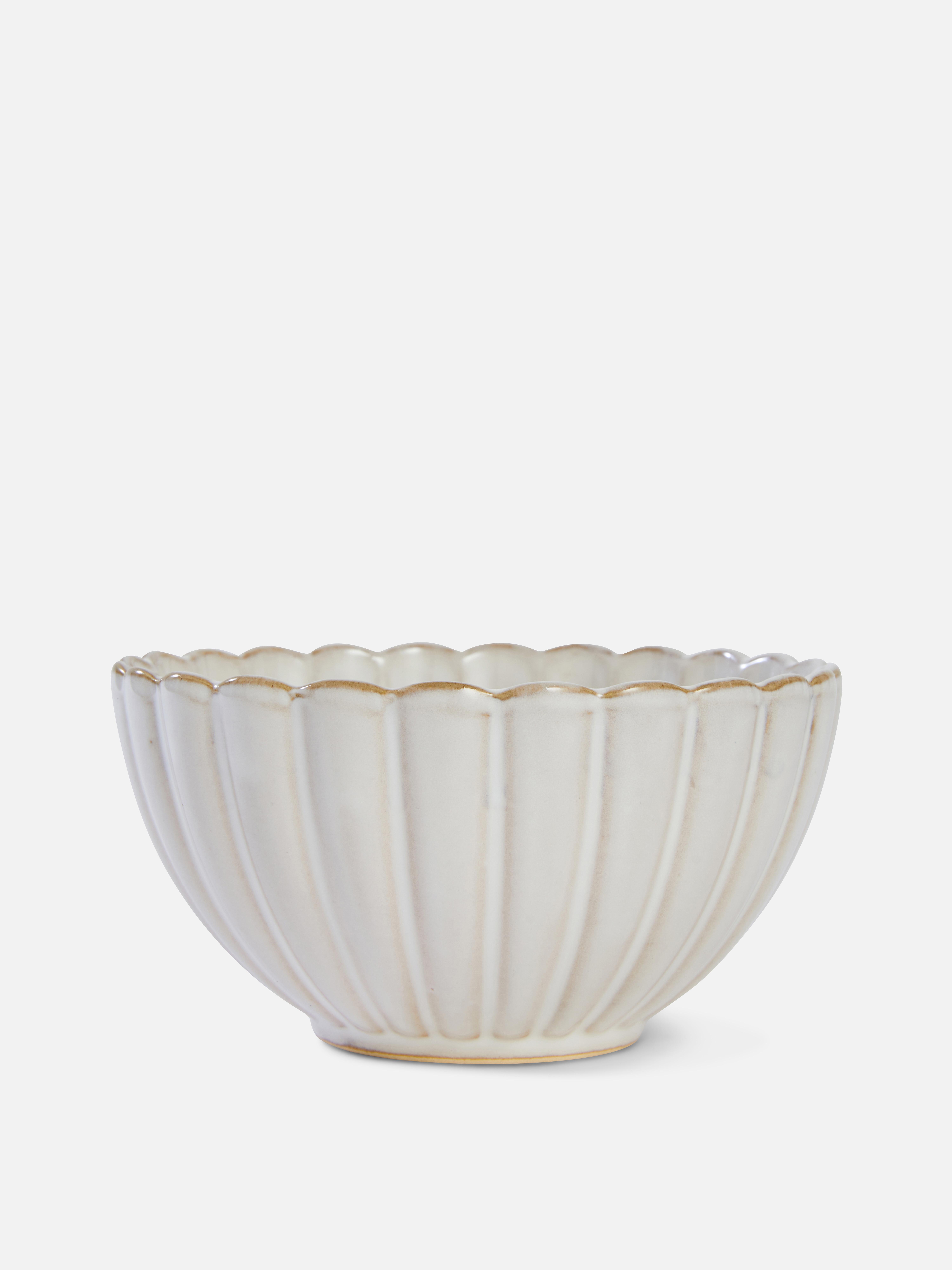 Ceramic Scalloped Edge Bowl