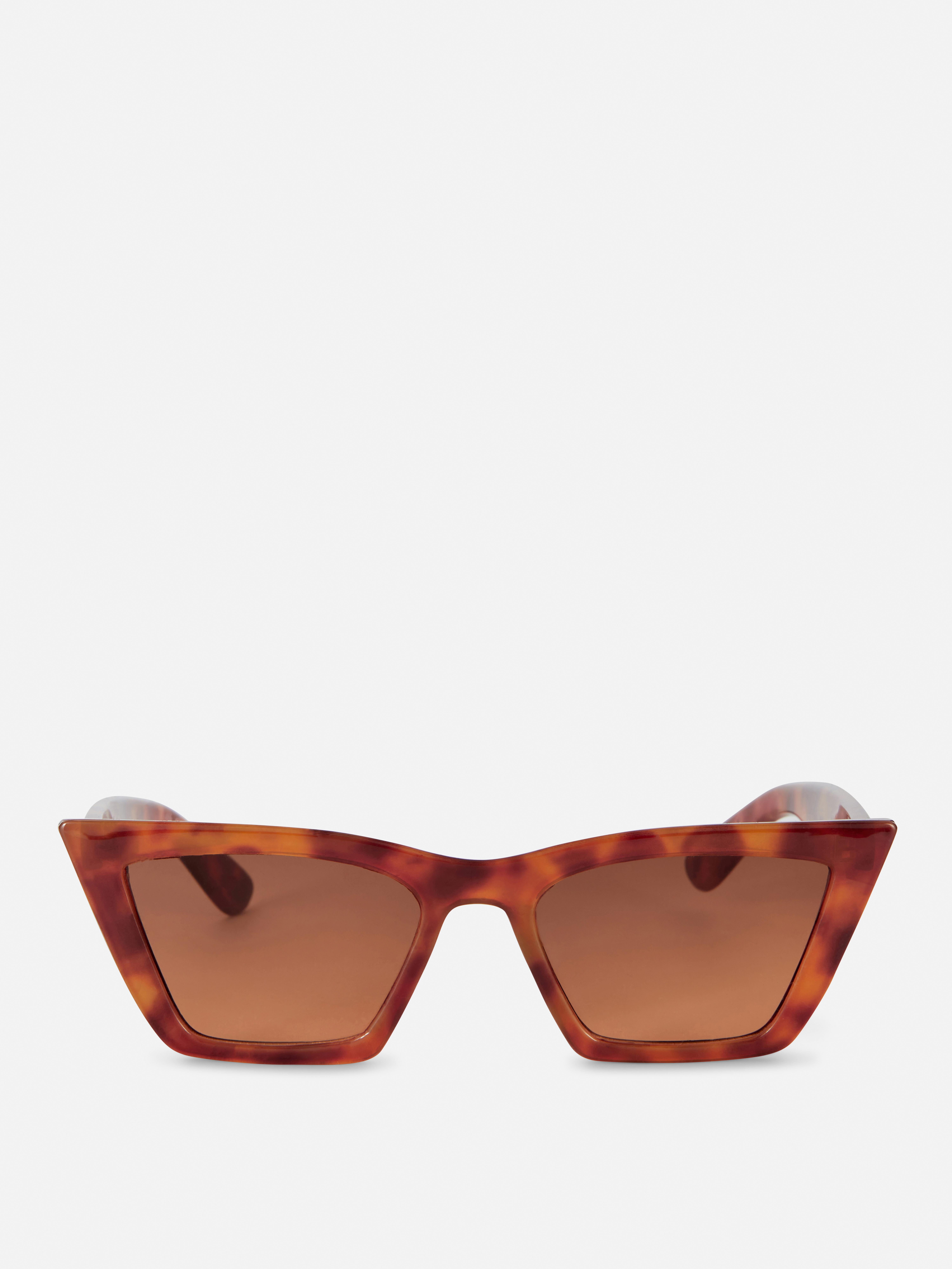 Oversized Cat Eye Sunglasses Dark Orange