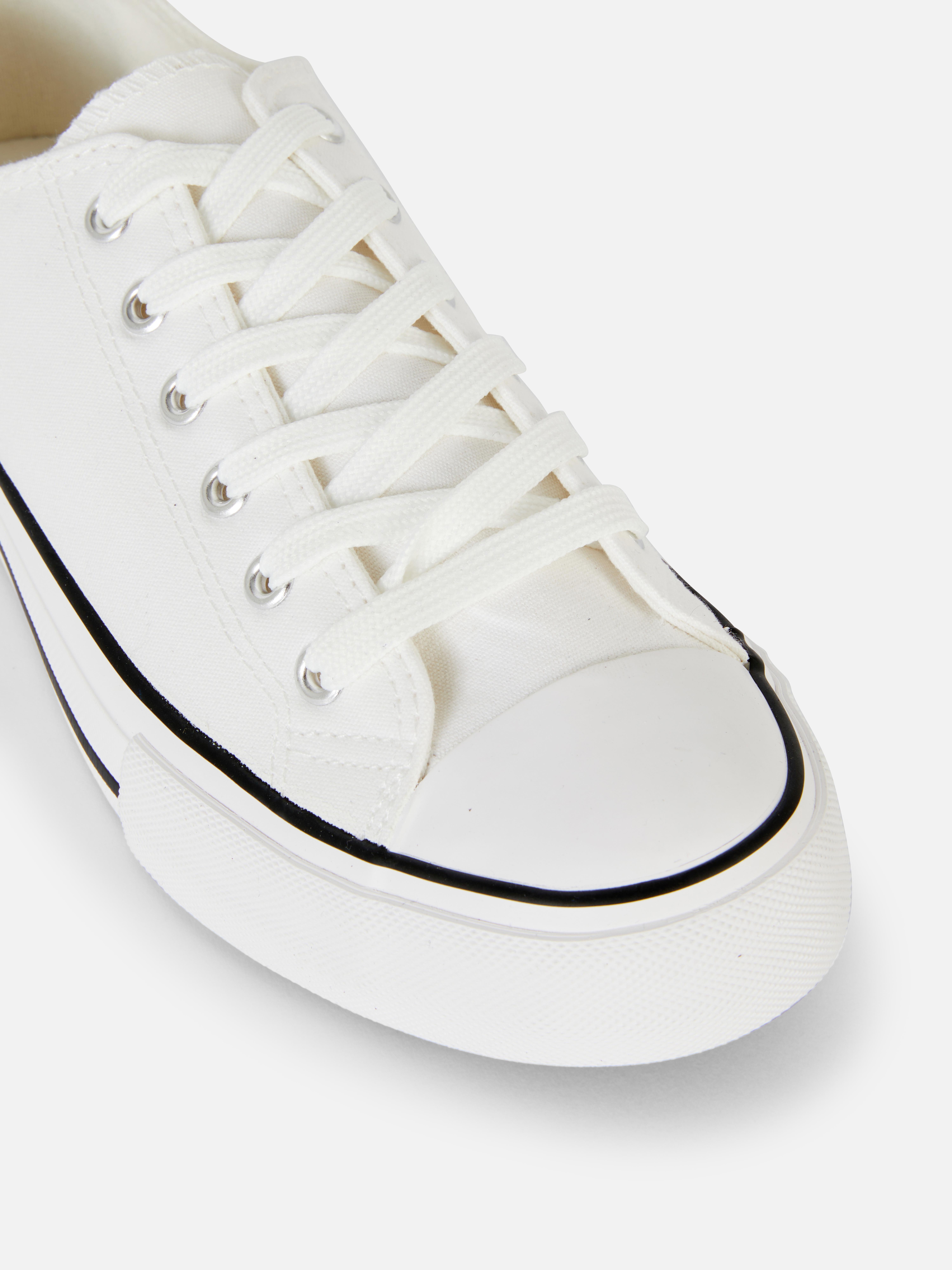 Canvas Low Top Baseball Trainers