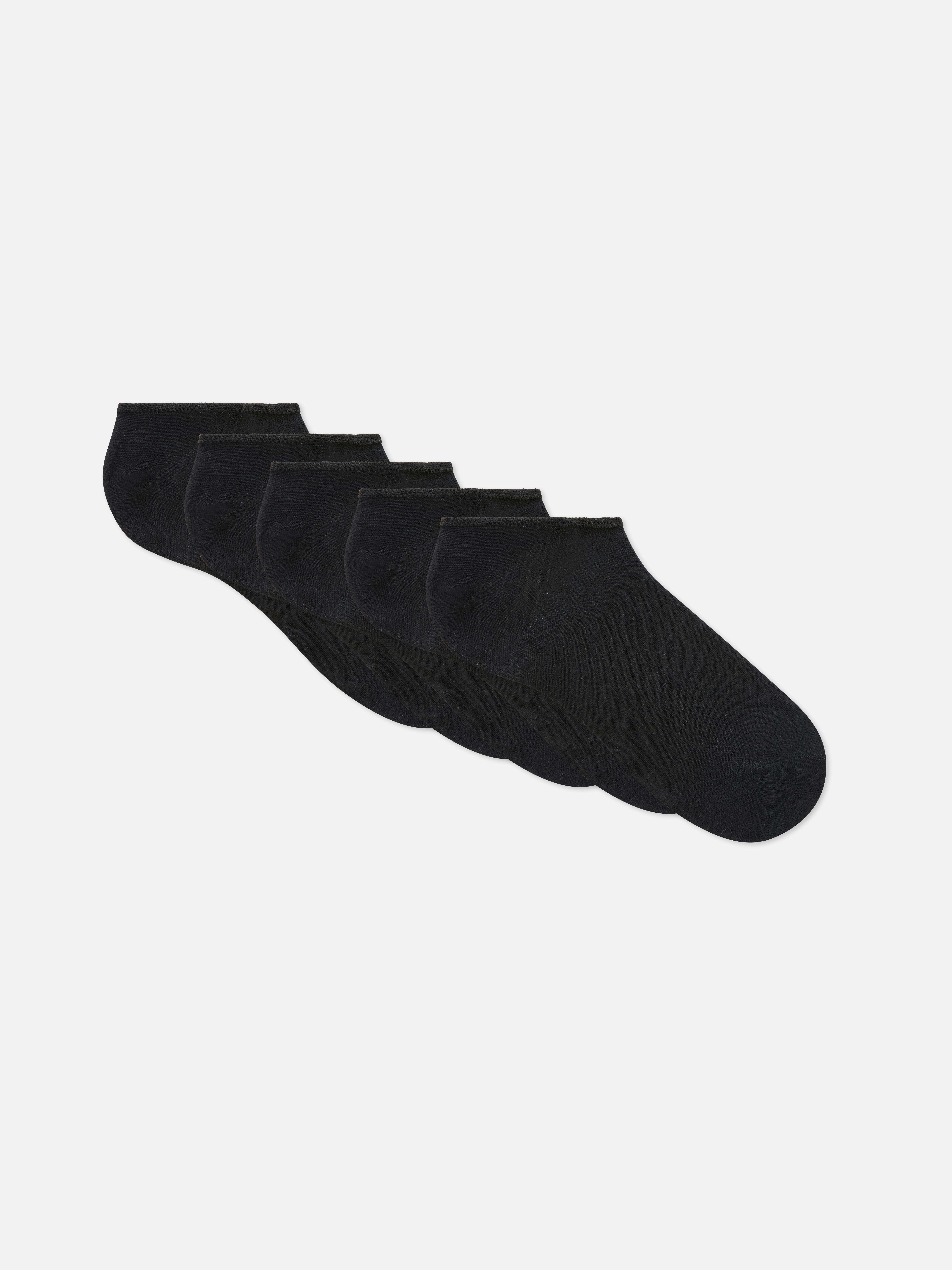 5pk Invisible Socks Black