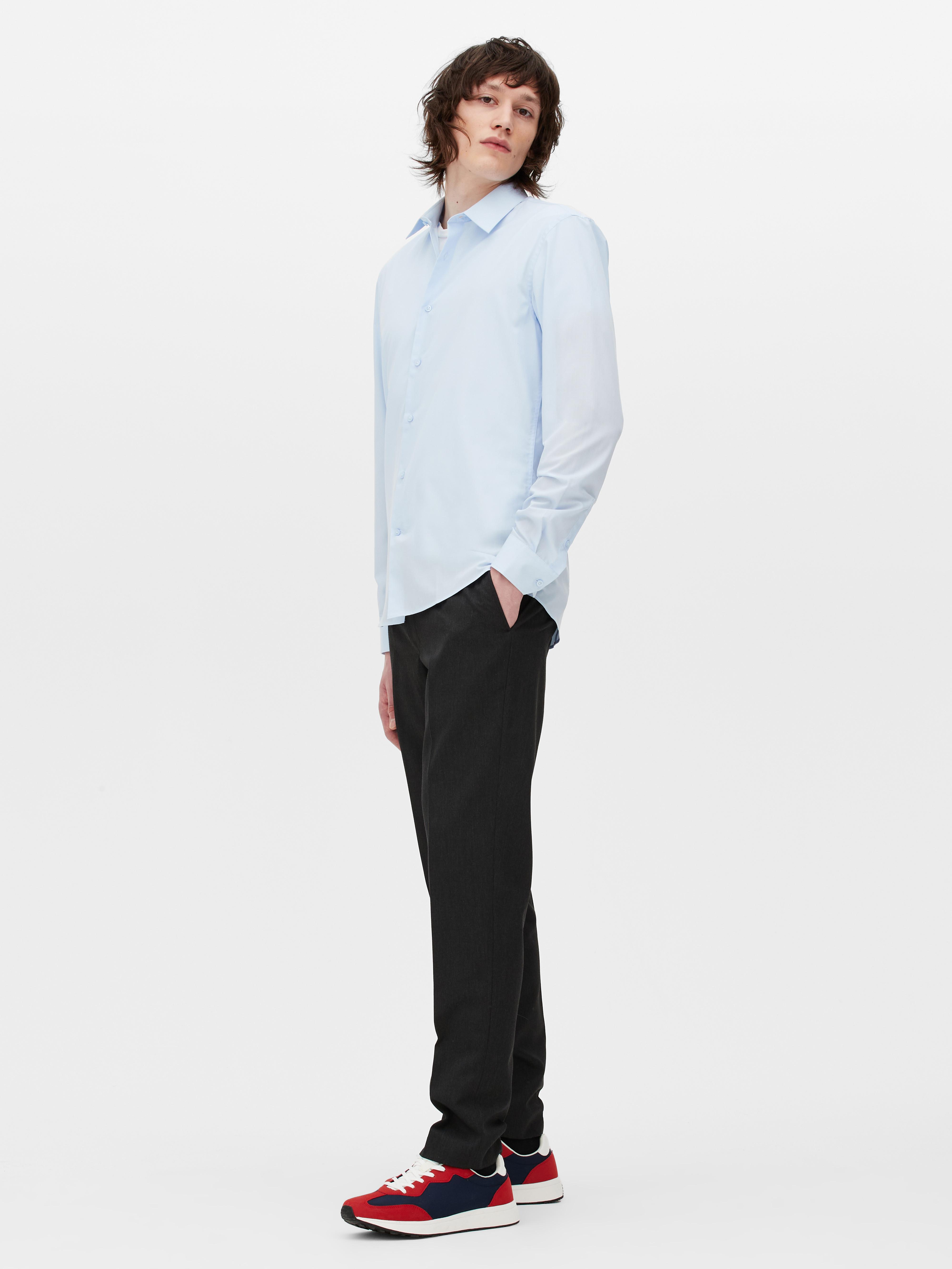 Slim casual shirt on sale with long sleeves