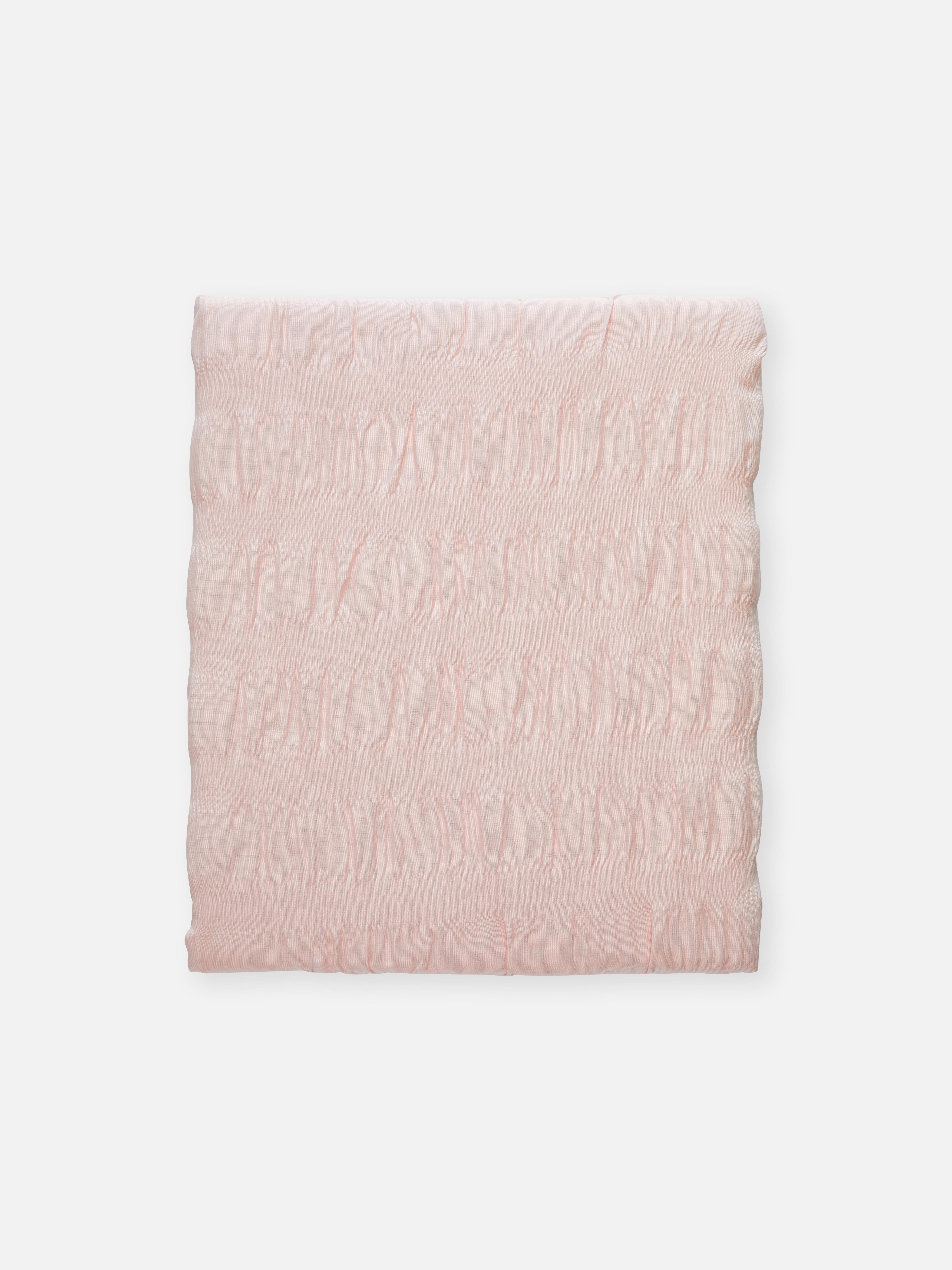 Parure de lit simple en seersucker rose