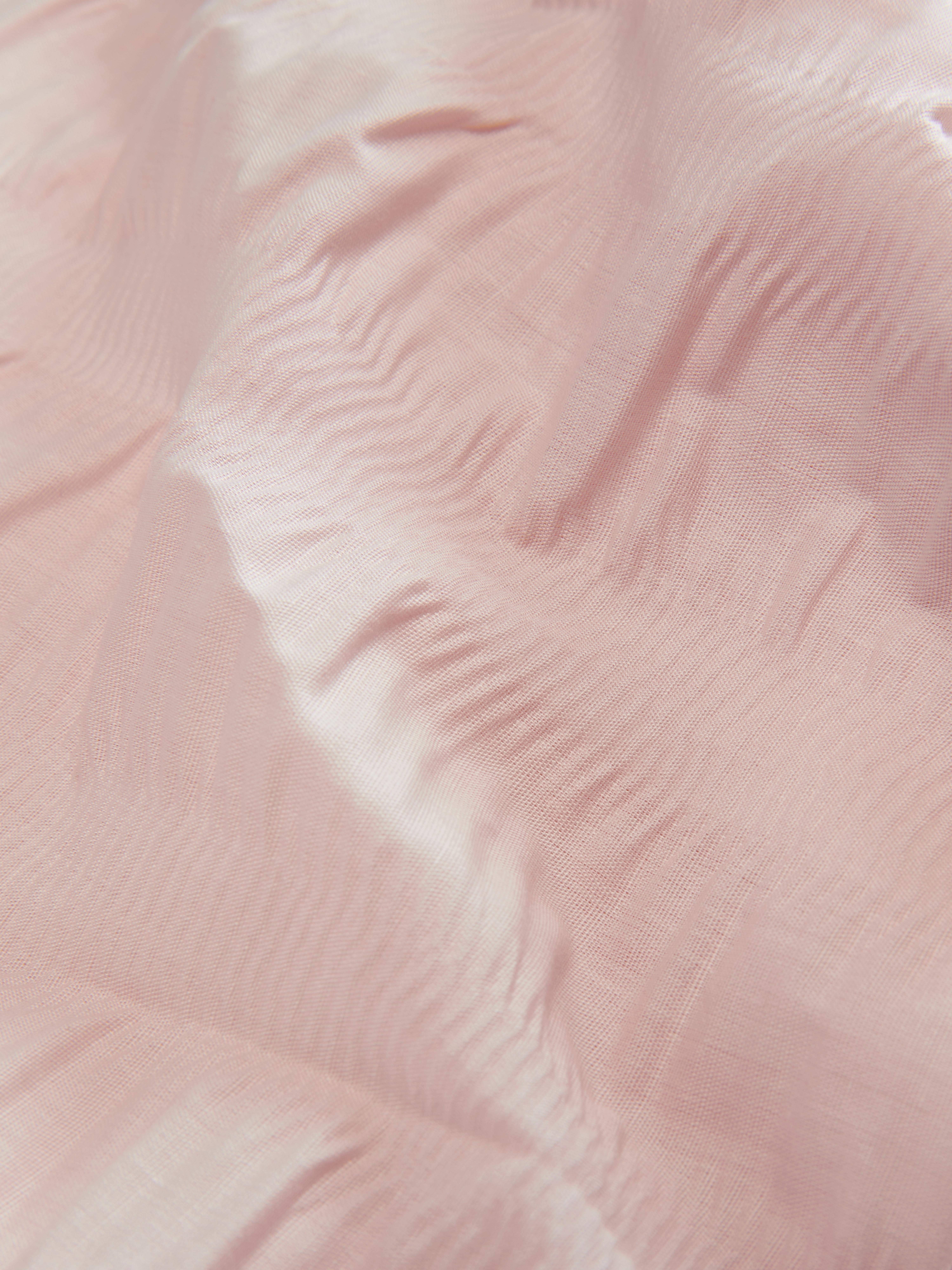 Parure de lit simple en seersucker rose