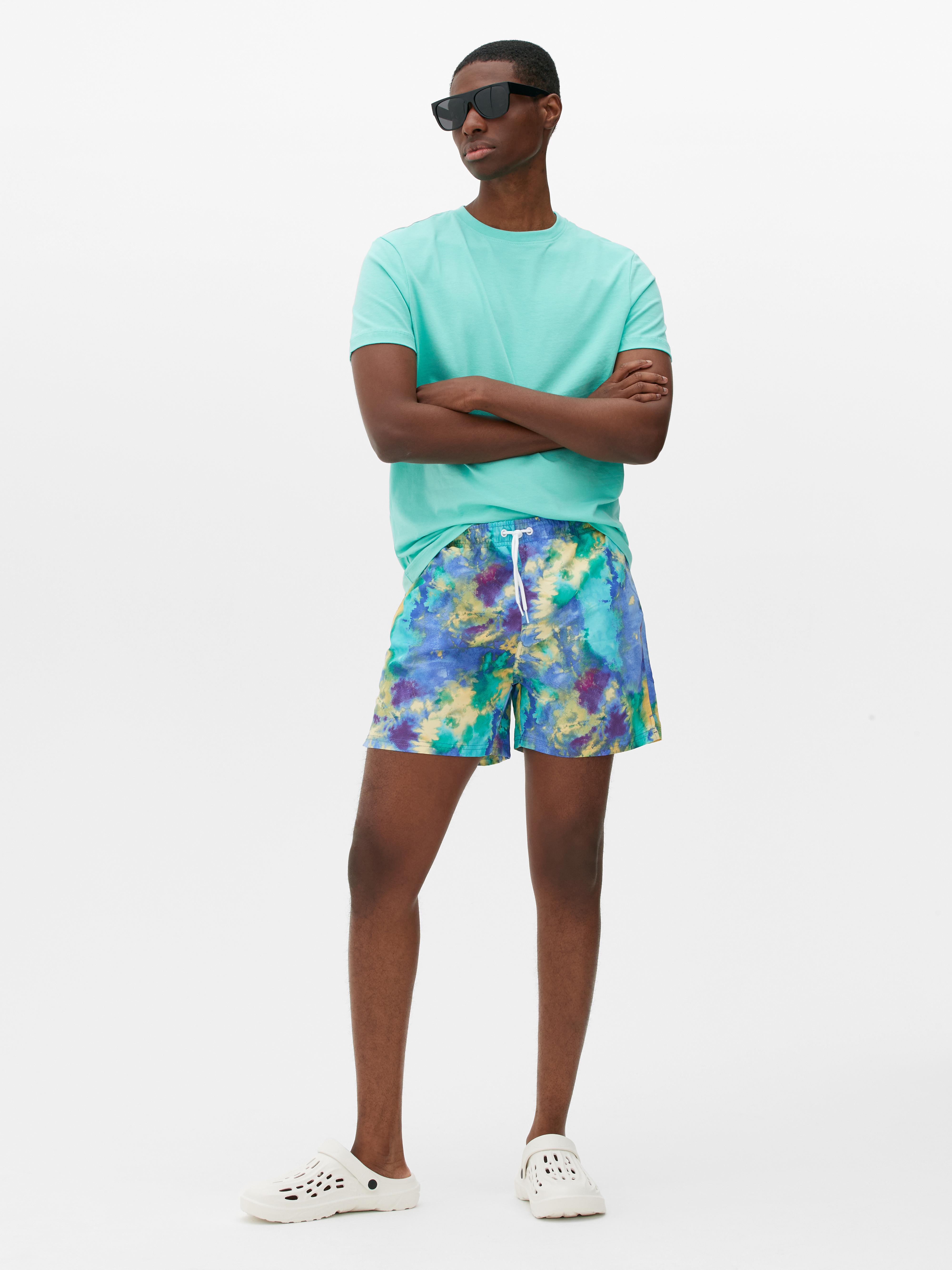 Tie-Print Swim Shorts