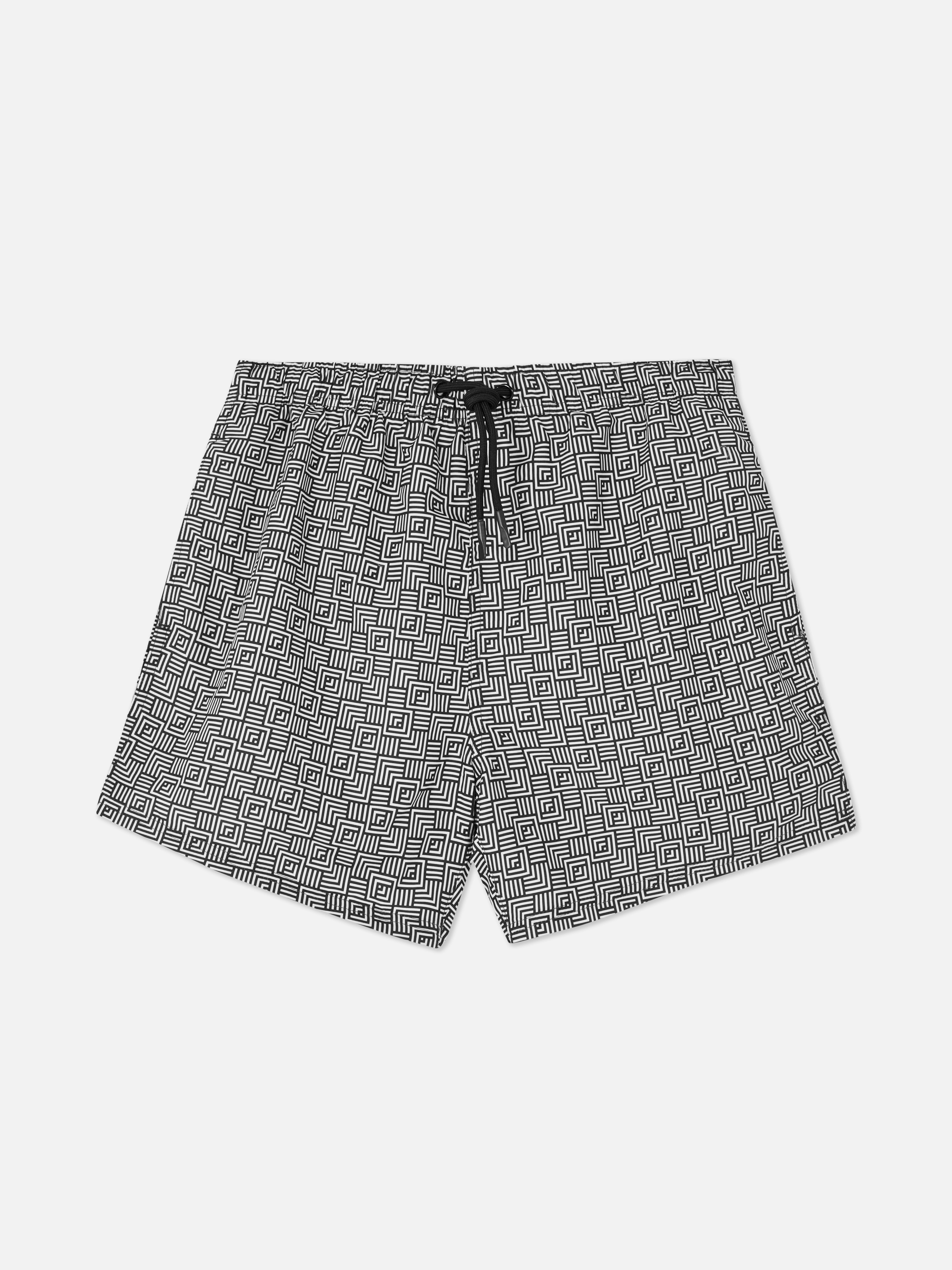 Printed Patterned Swim Shorts