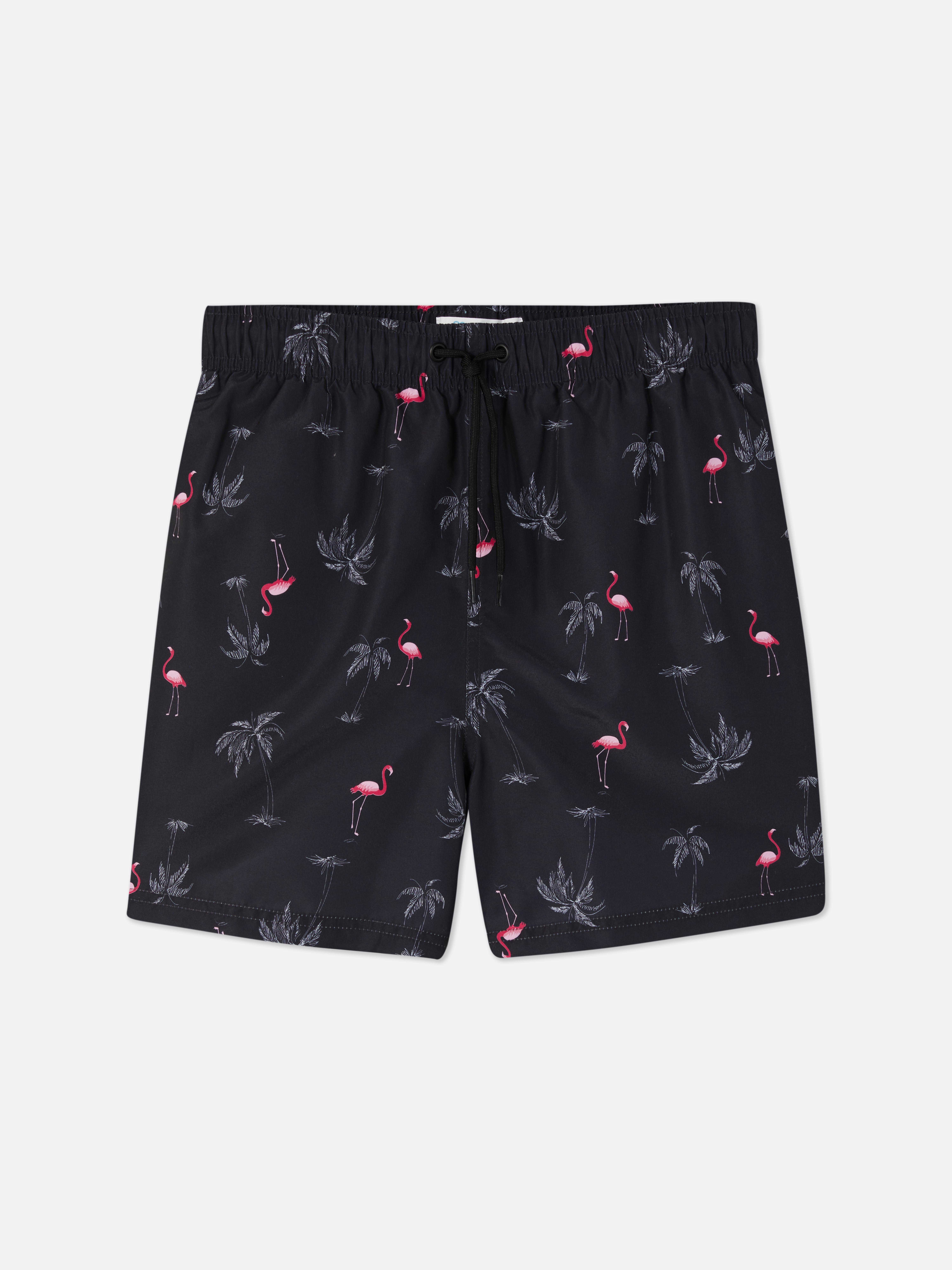 Flamingo Print Swim Shorts