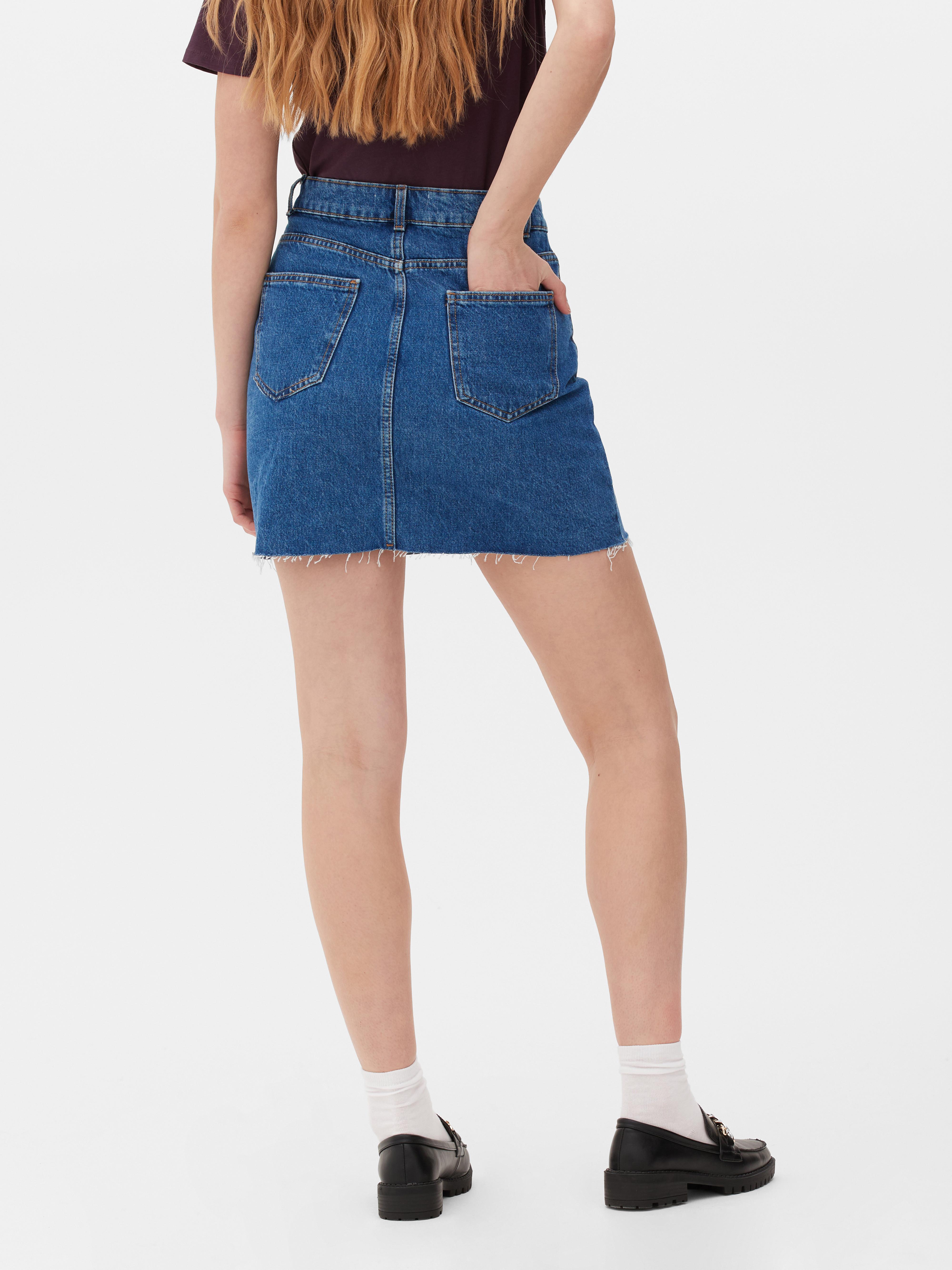 Blue denim skirt clearance primark