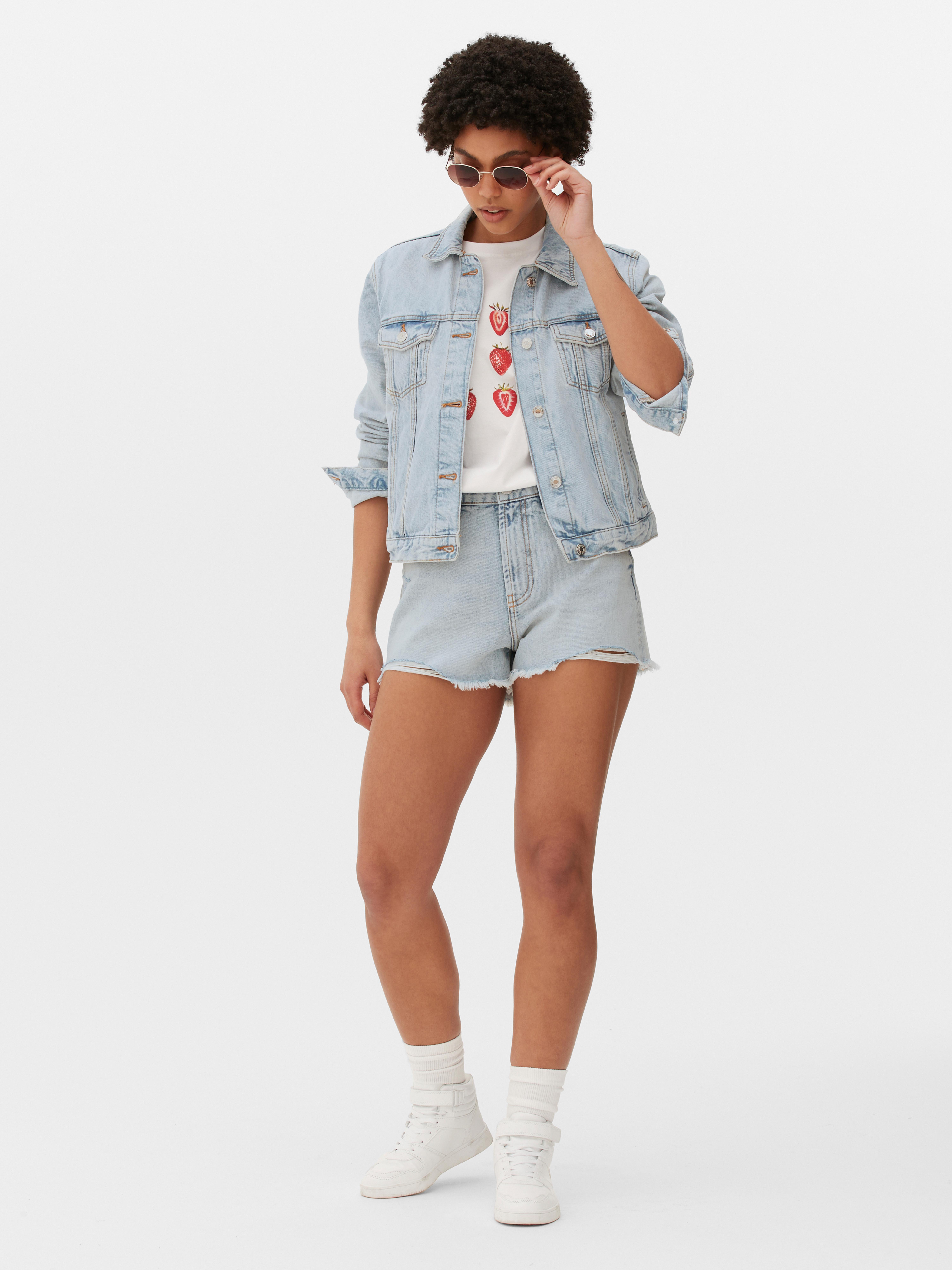 cut off denim shorts