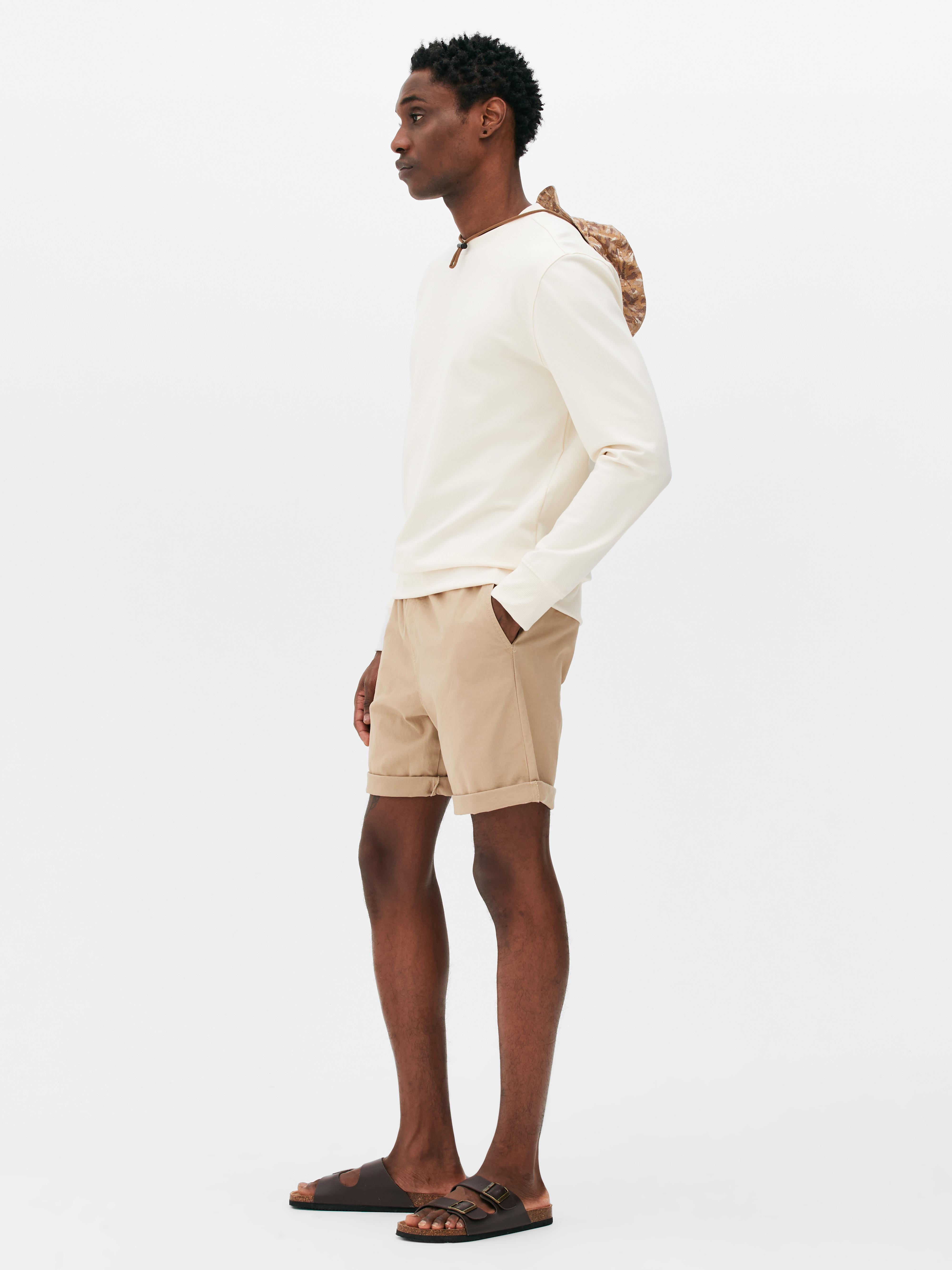 Cotton Drawstring Bermuda Shorts