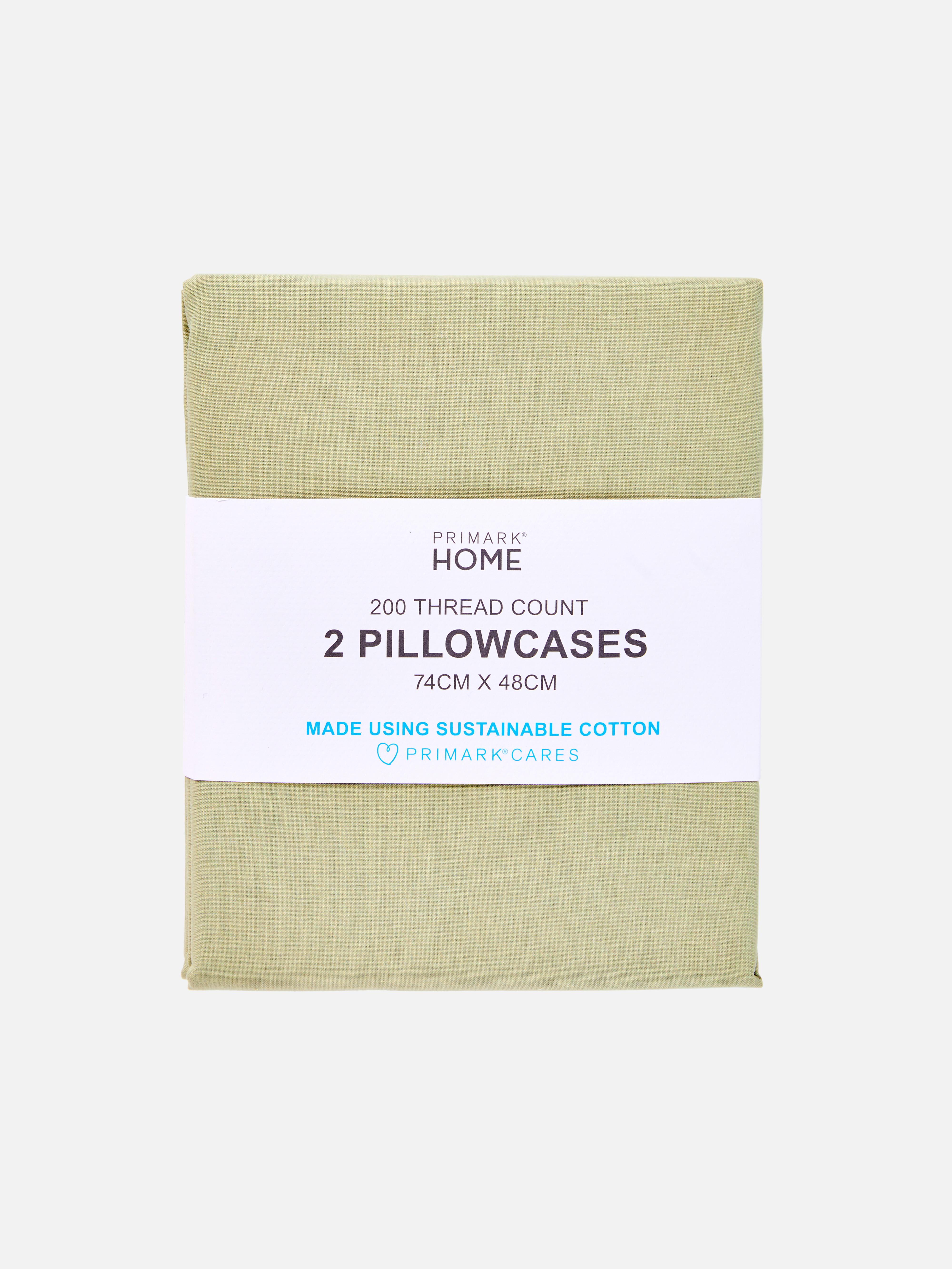2pk Sustainable Cotton Pillowcases