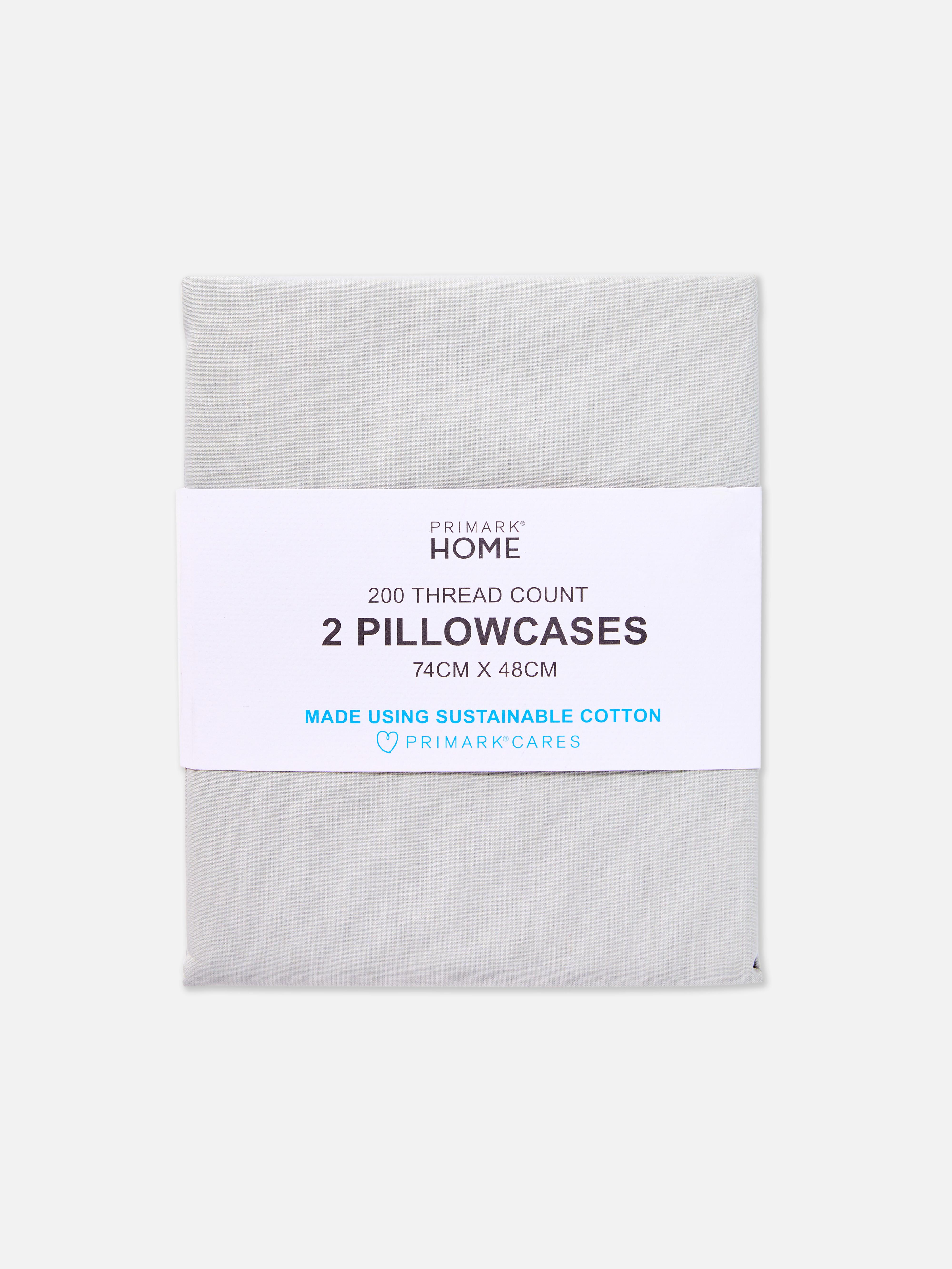 2pk 200 Thread Count Pillowcases