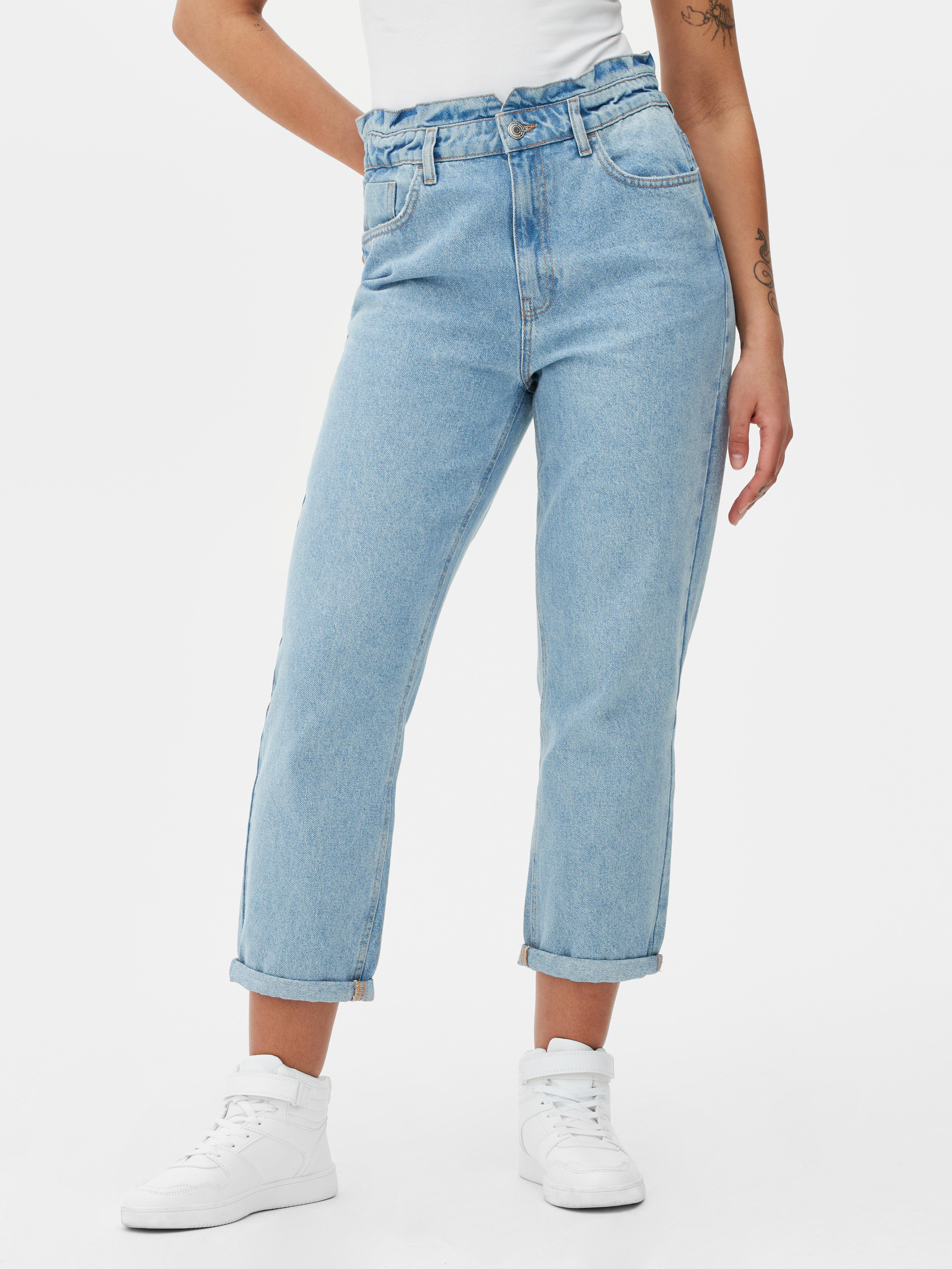 mom jeans with elasticated waist