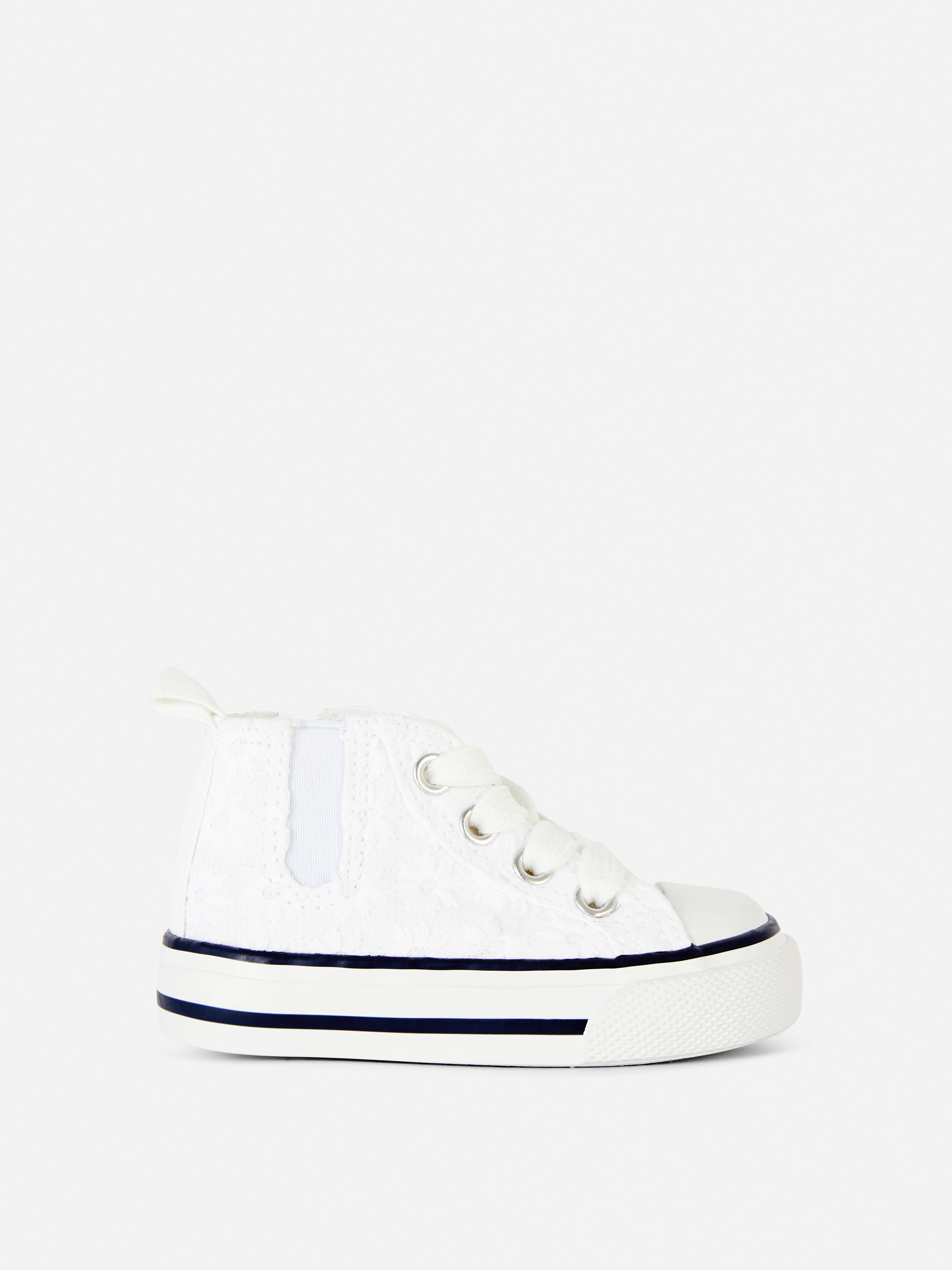 Broderie Canvas Trainers