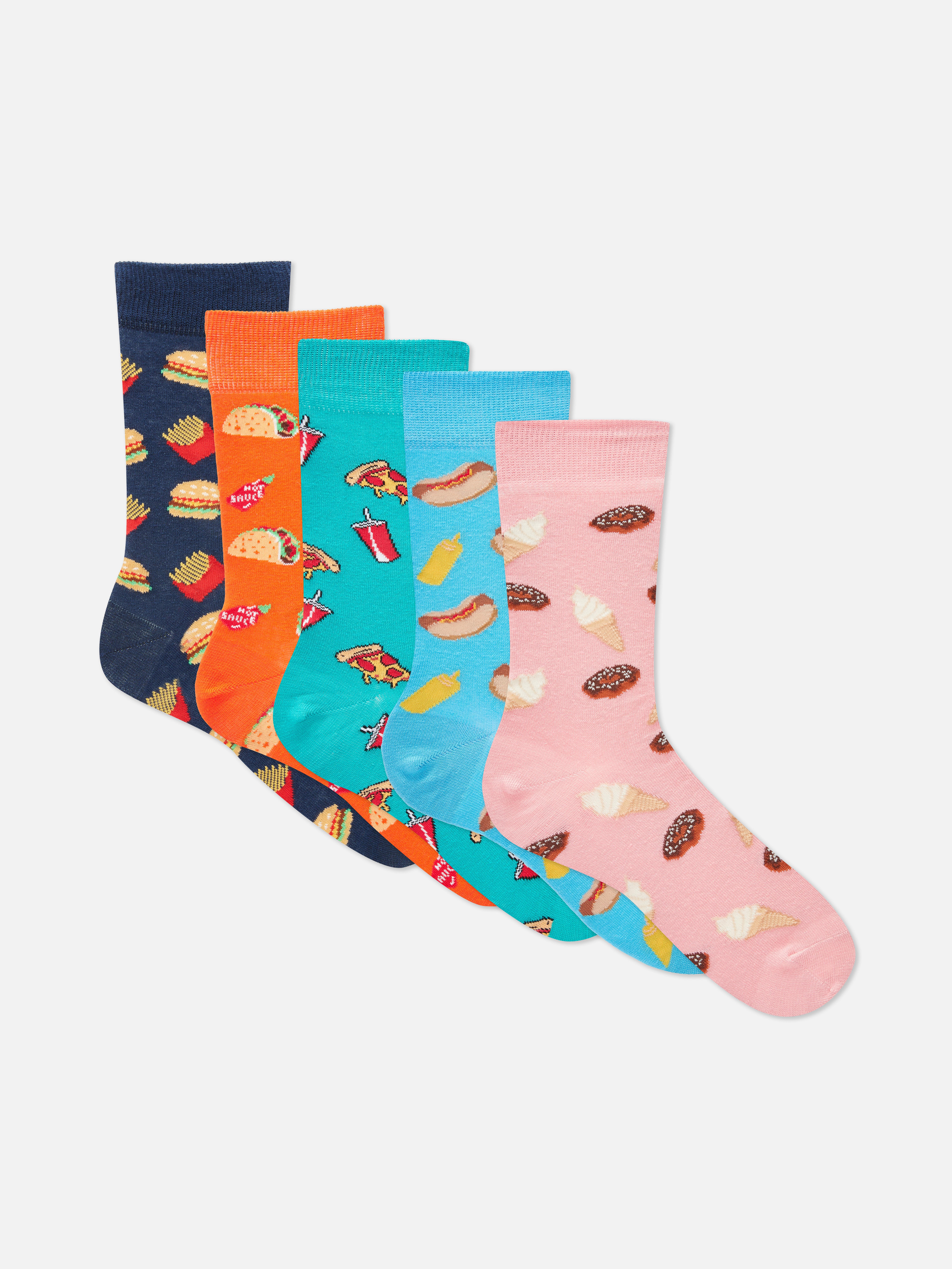 Food Patterned Socks Set
