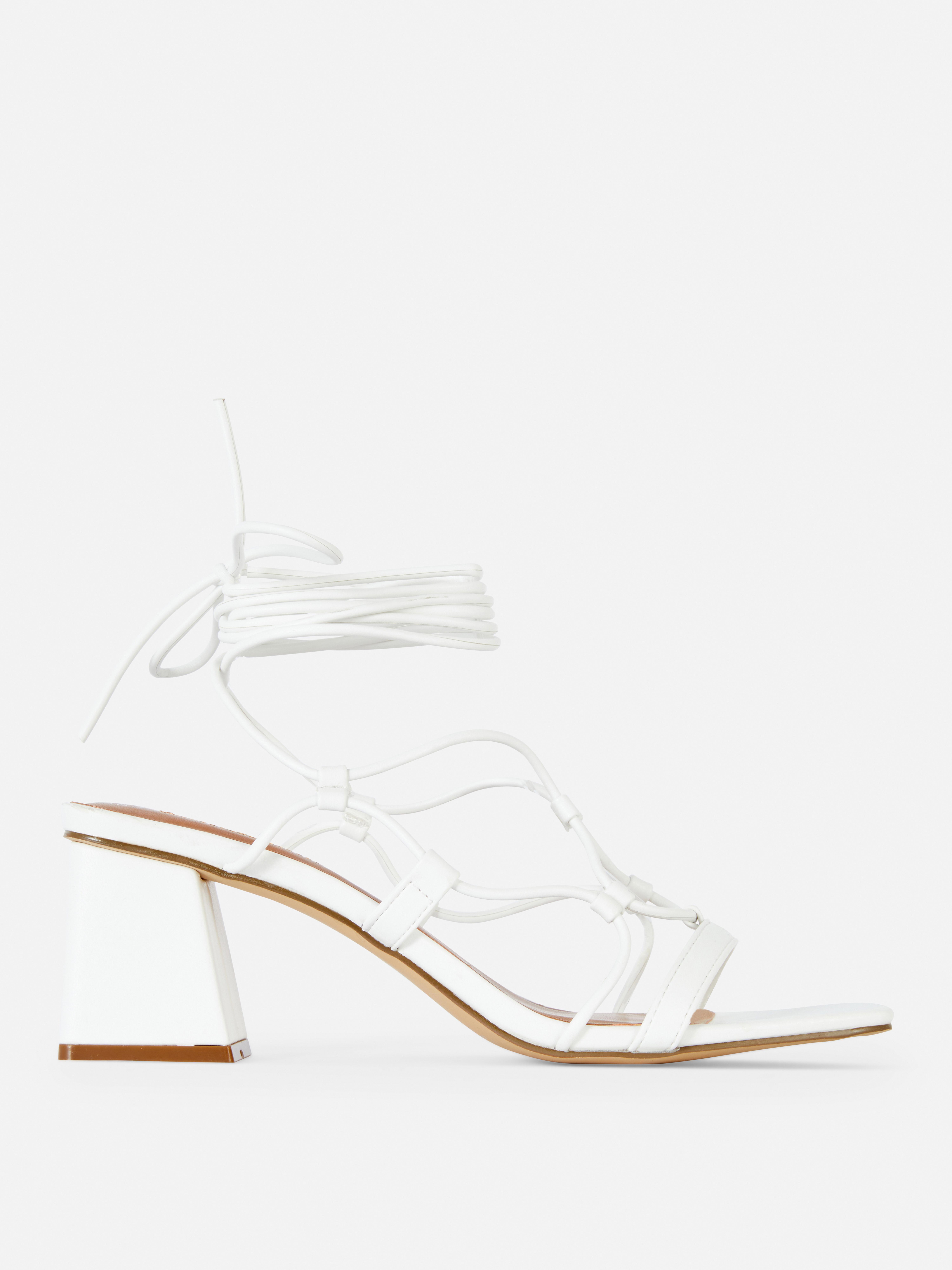 white small platform heels