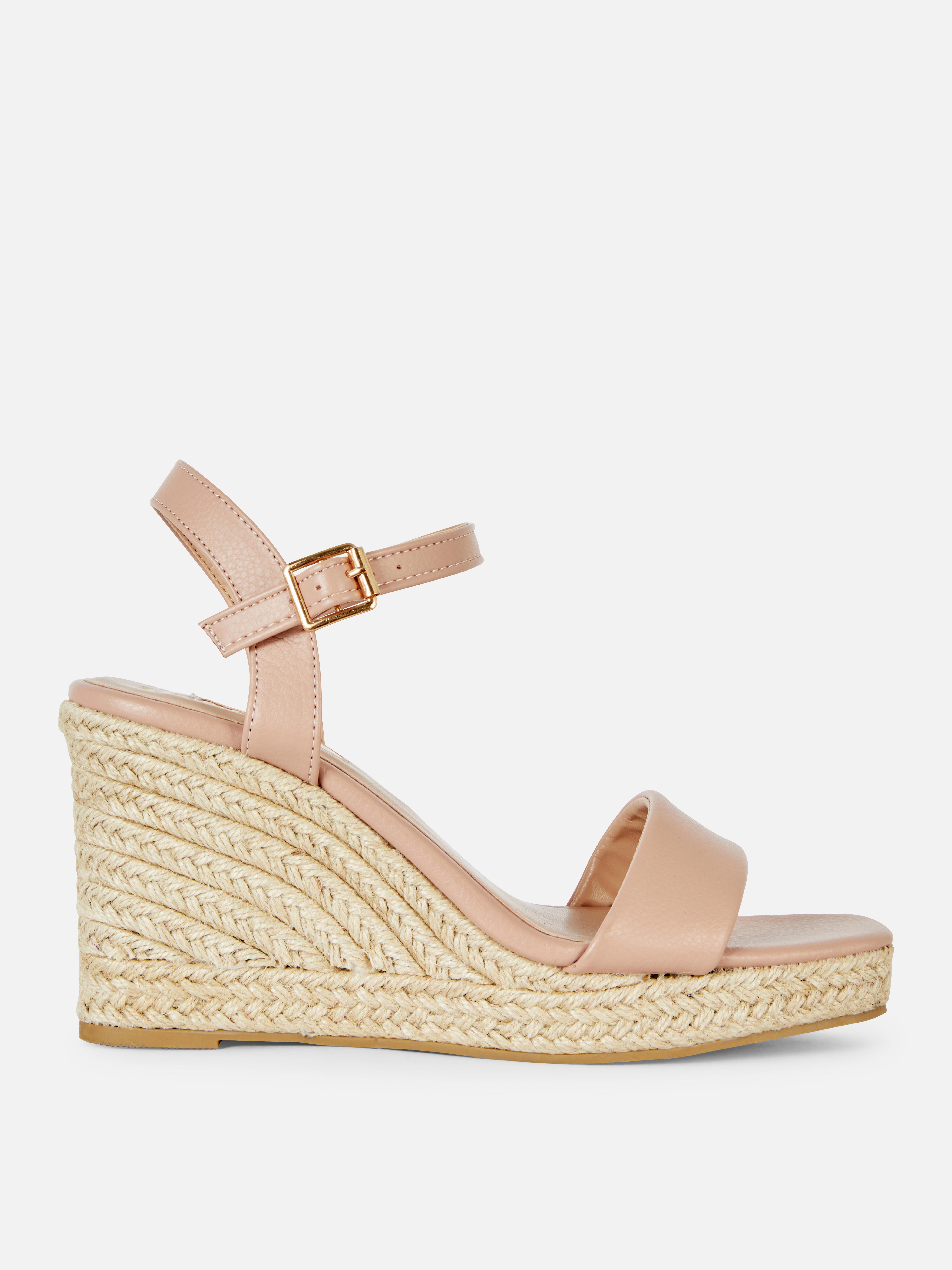 Toe Padded Strap Wedge Sandals