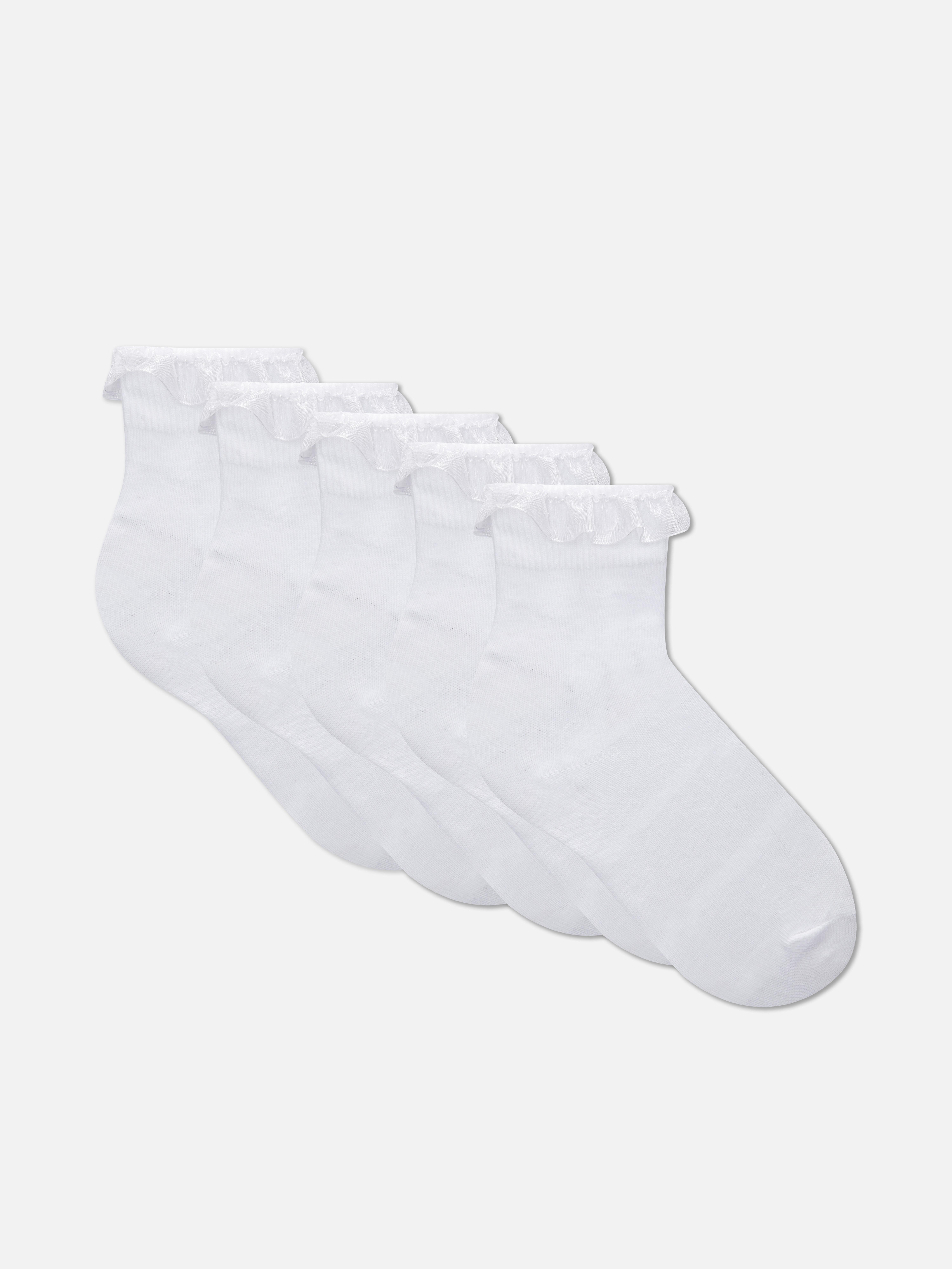 5-Pack Frilled Cropped Socks