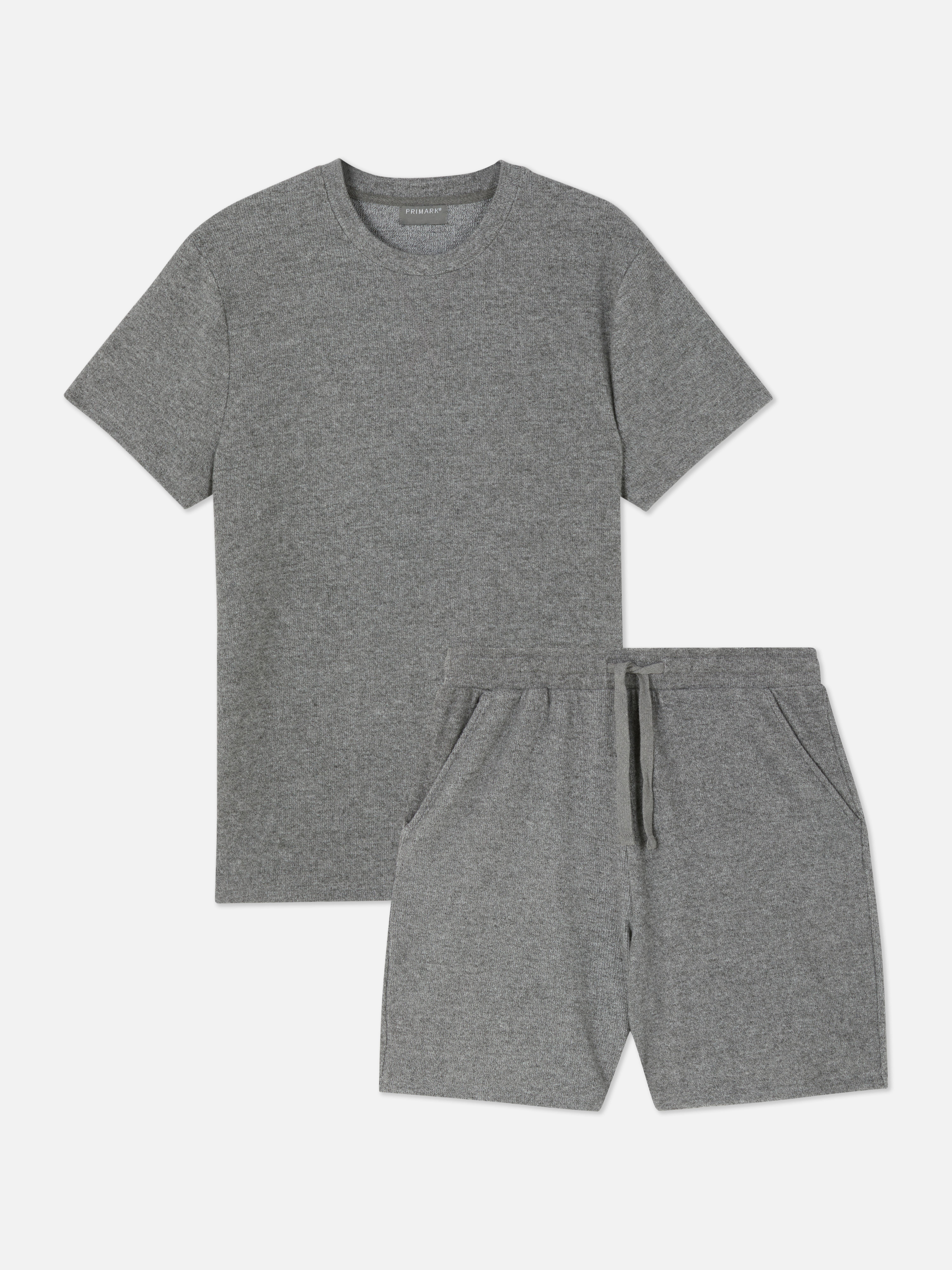 Ribbed T-shirt and Shorts Pyjama Set
