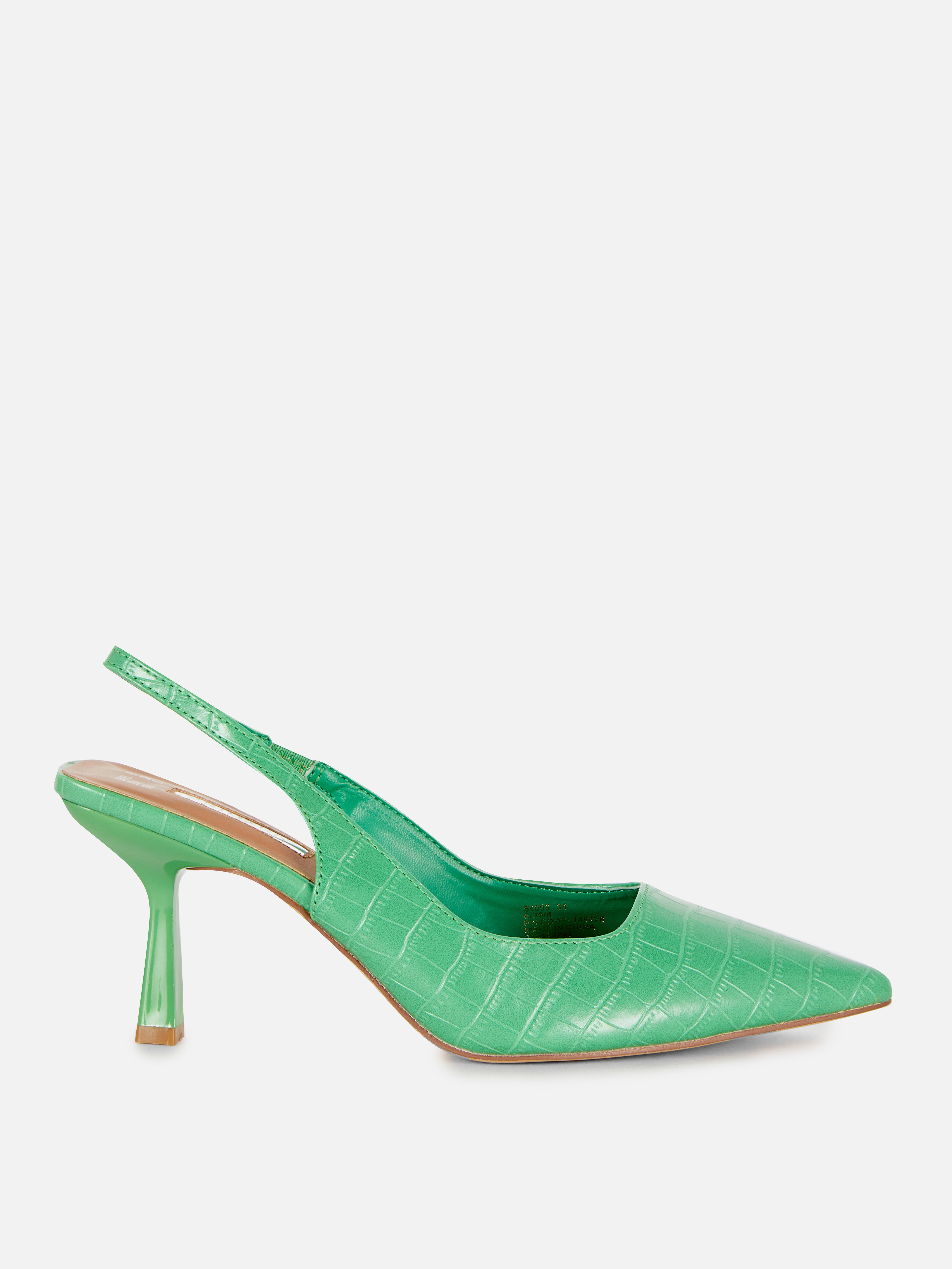 Slingback Court Mid-Heeled Shoes Green
