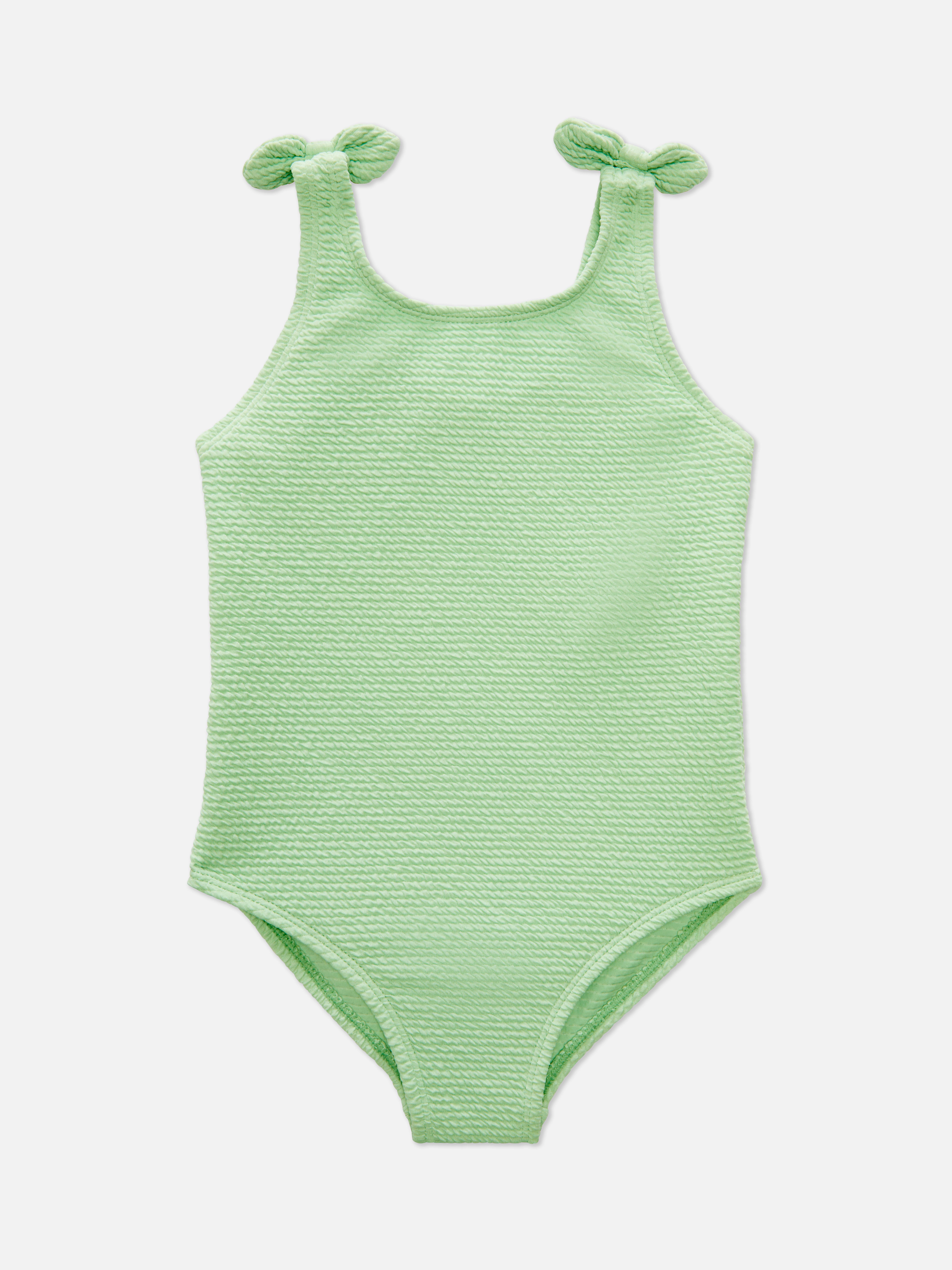 Bow Detail Textured Swimsuit