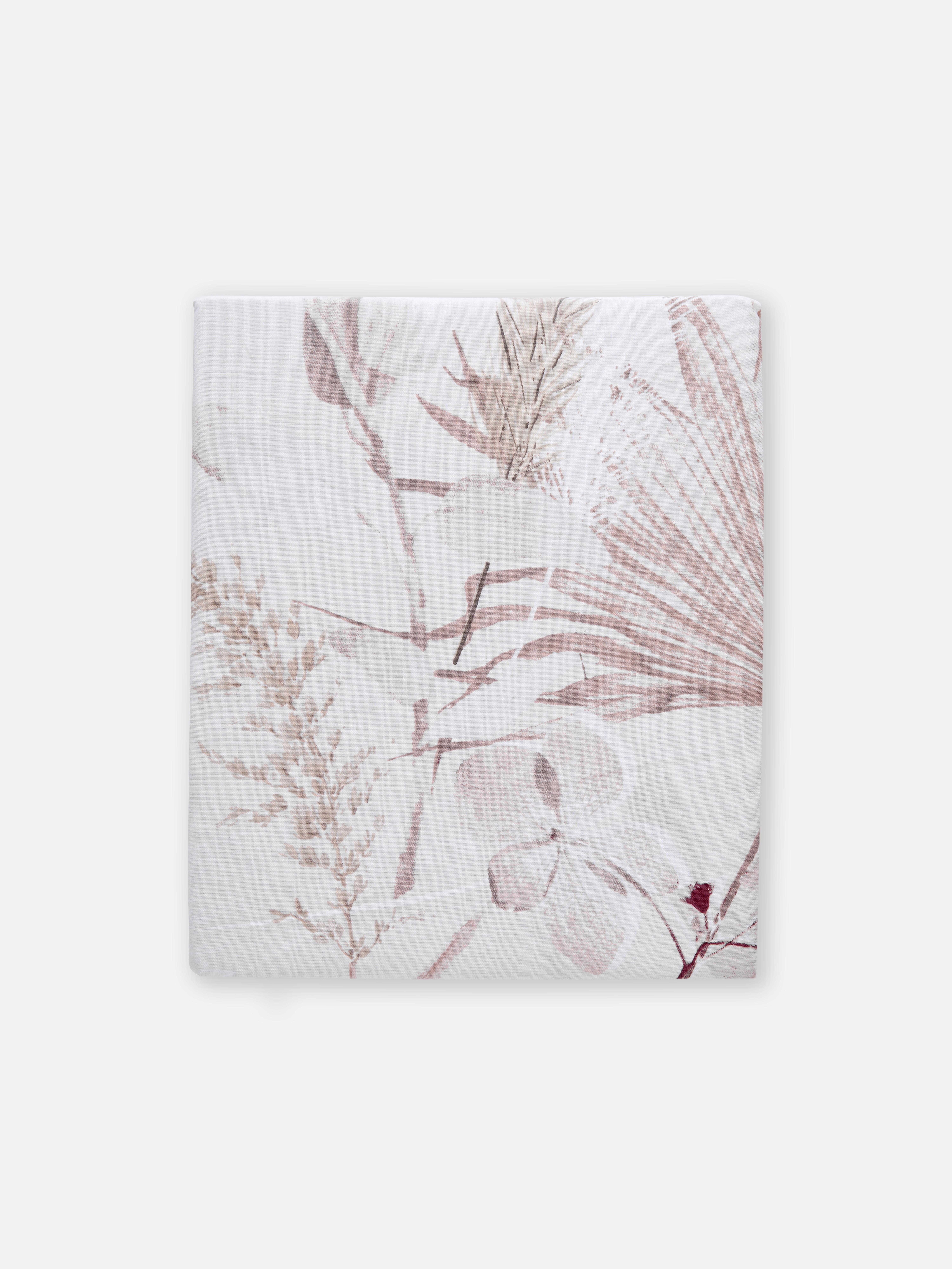 Neutral Leaf Print Double Duvet Cover Set