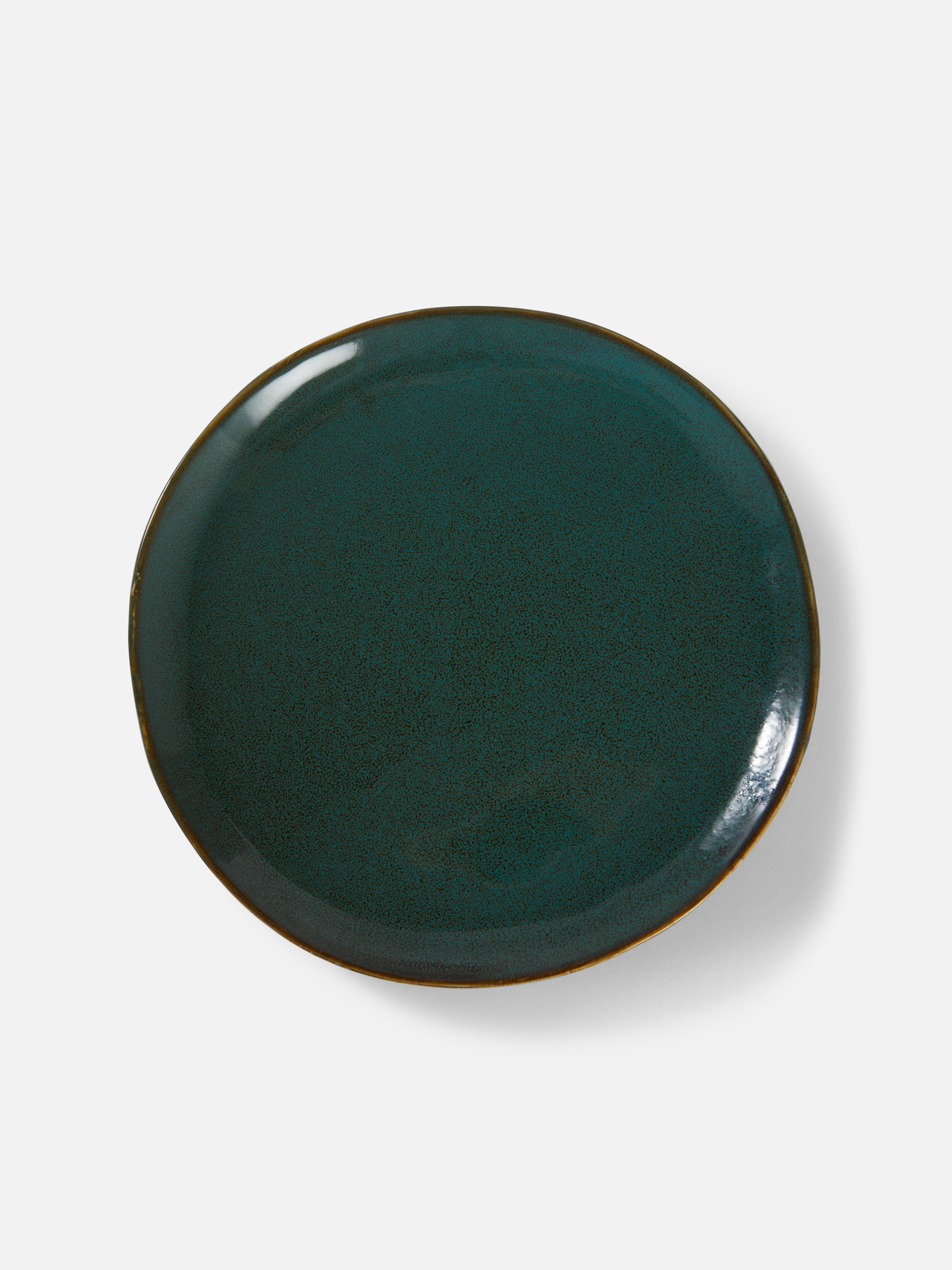 Green Earthenware Side Plate