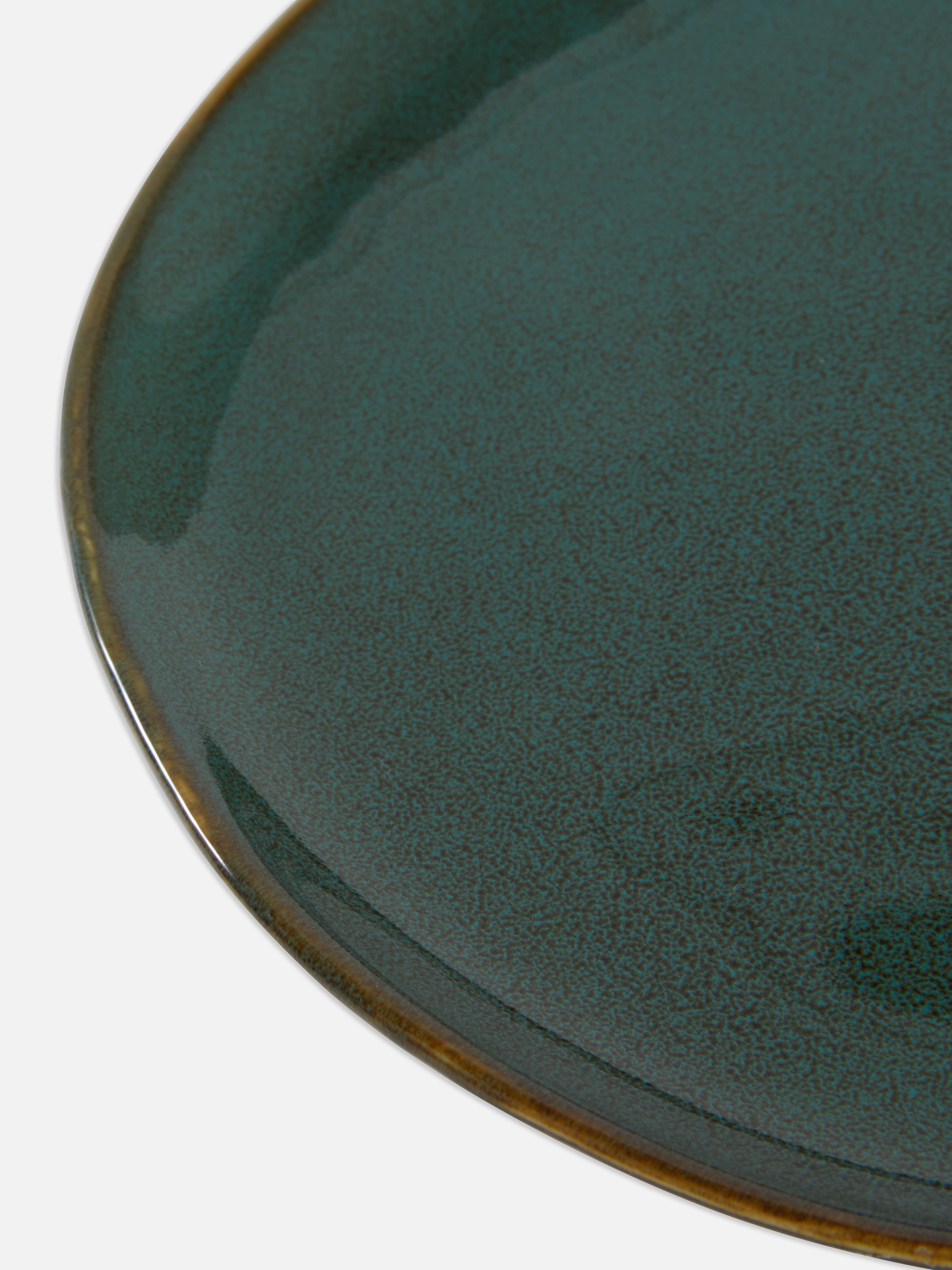Green Earthenware Side Plate