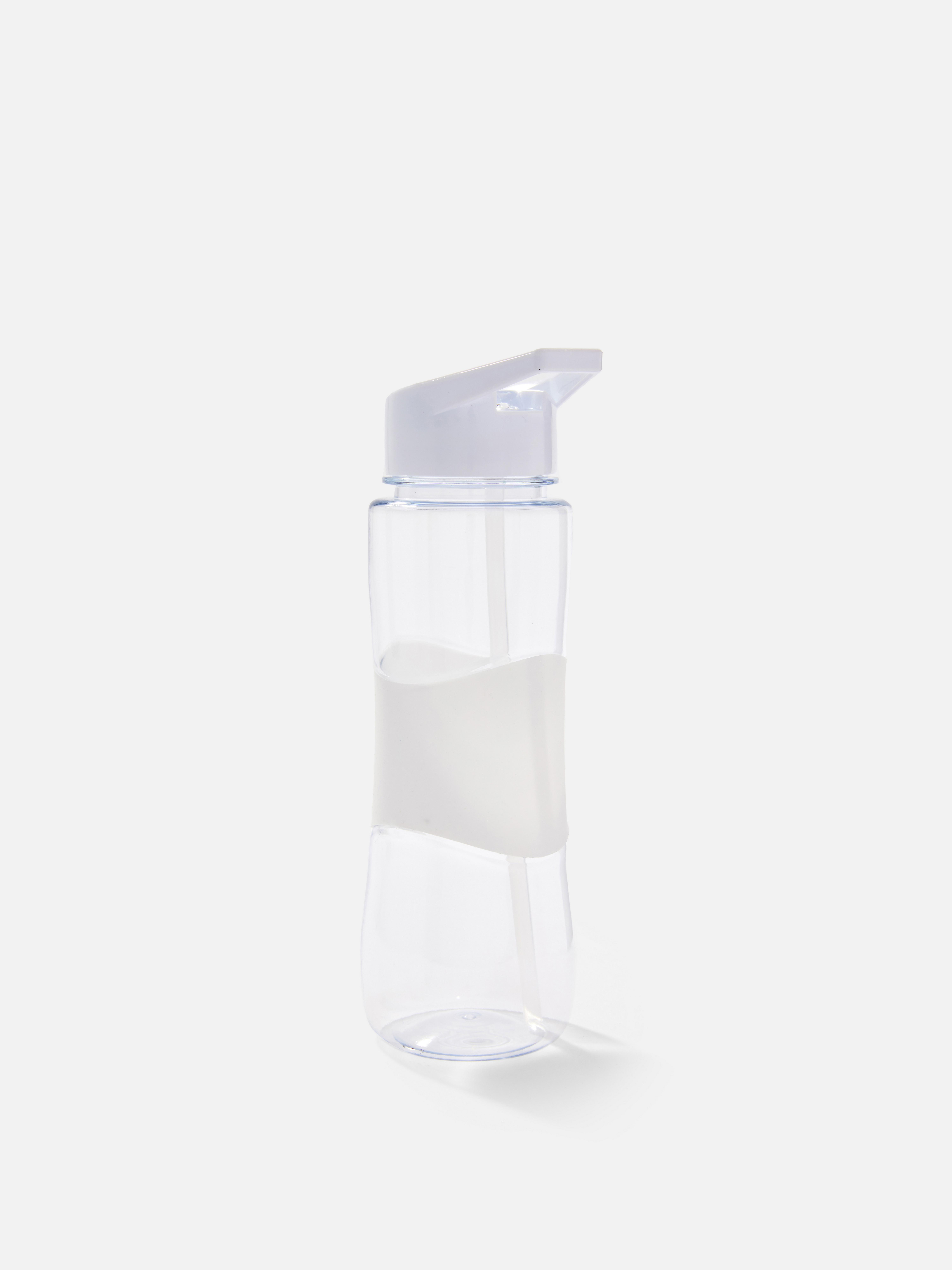Silicone Grip Water Bottle White
