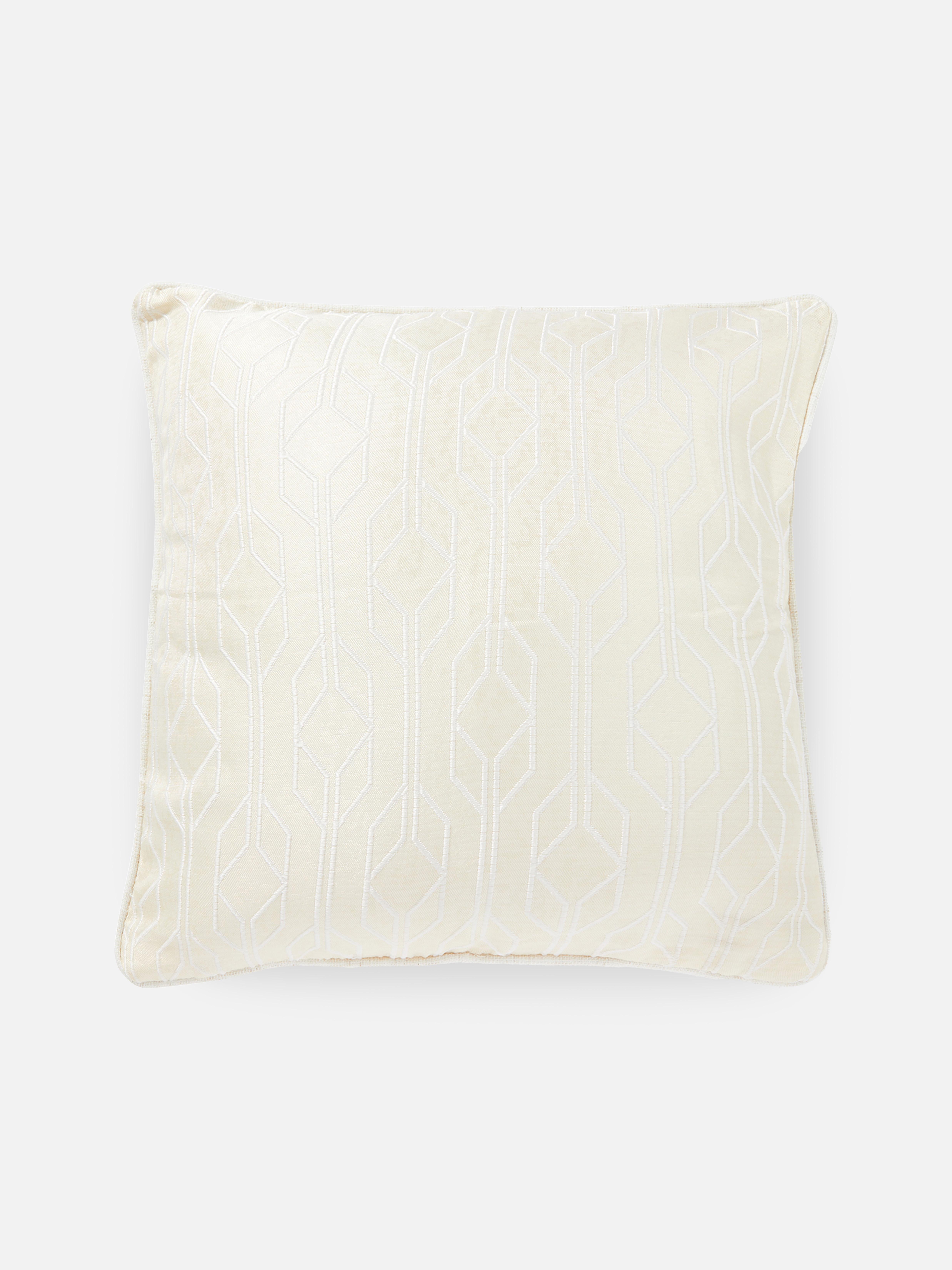 Geometric Embroidered Cushion