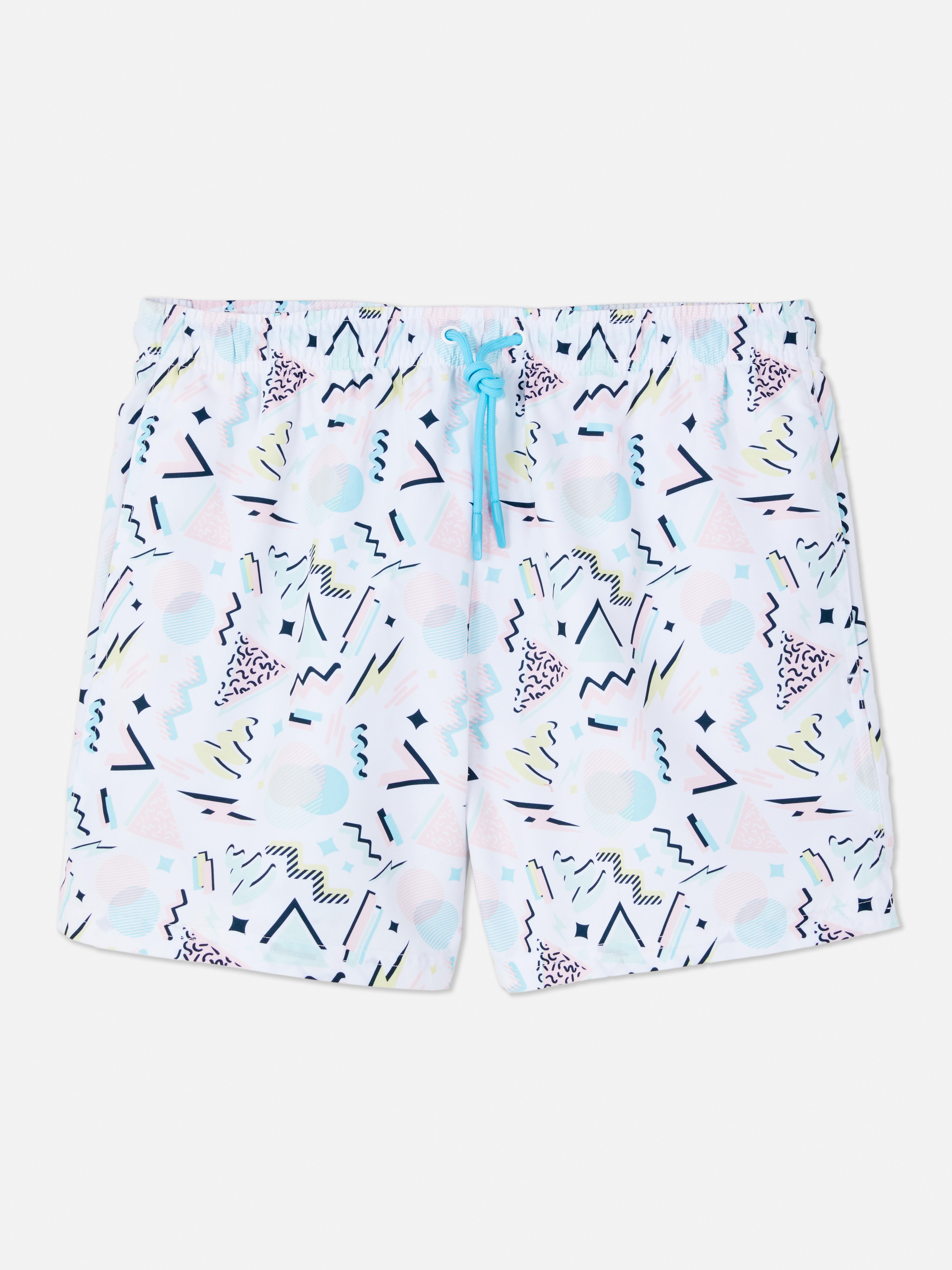 Abstract Print Beach Shorts