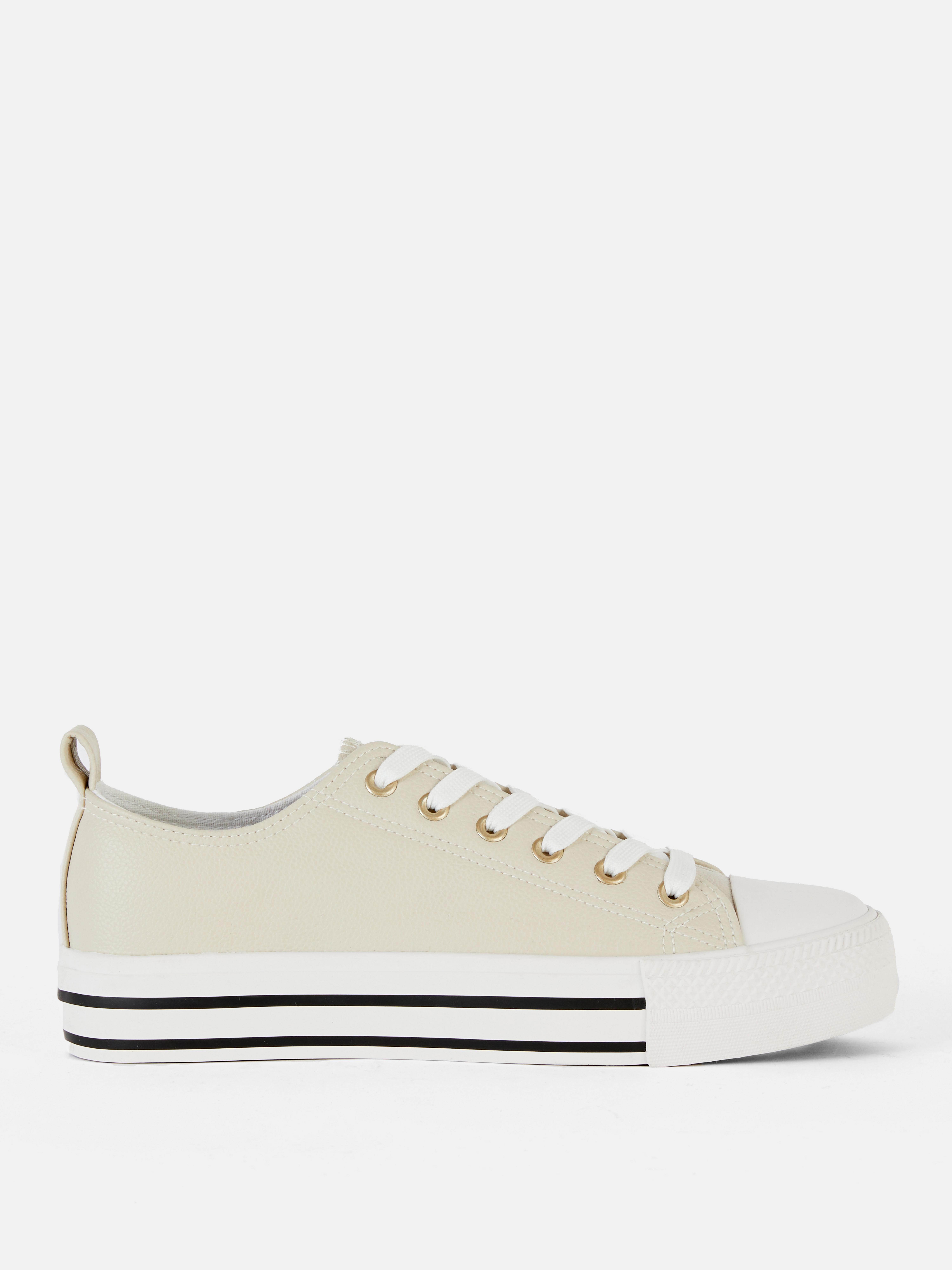 primark white canvas trainers