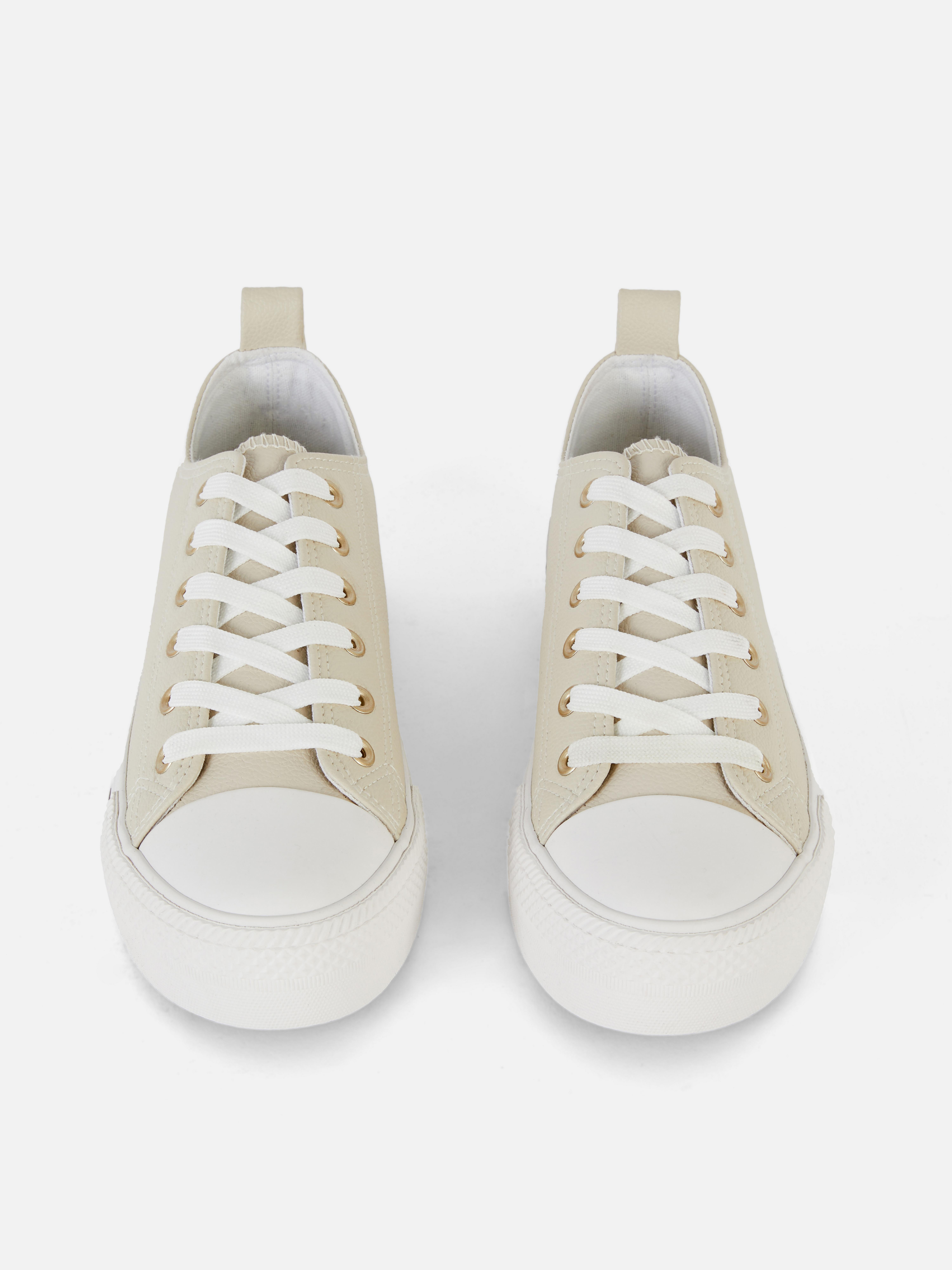cream flatform trainers
