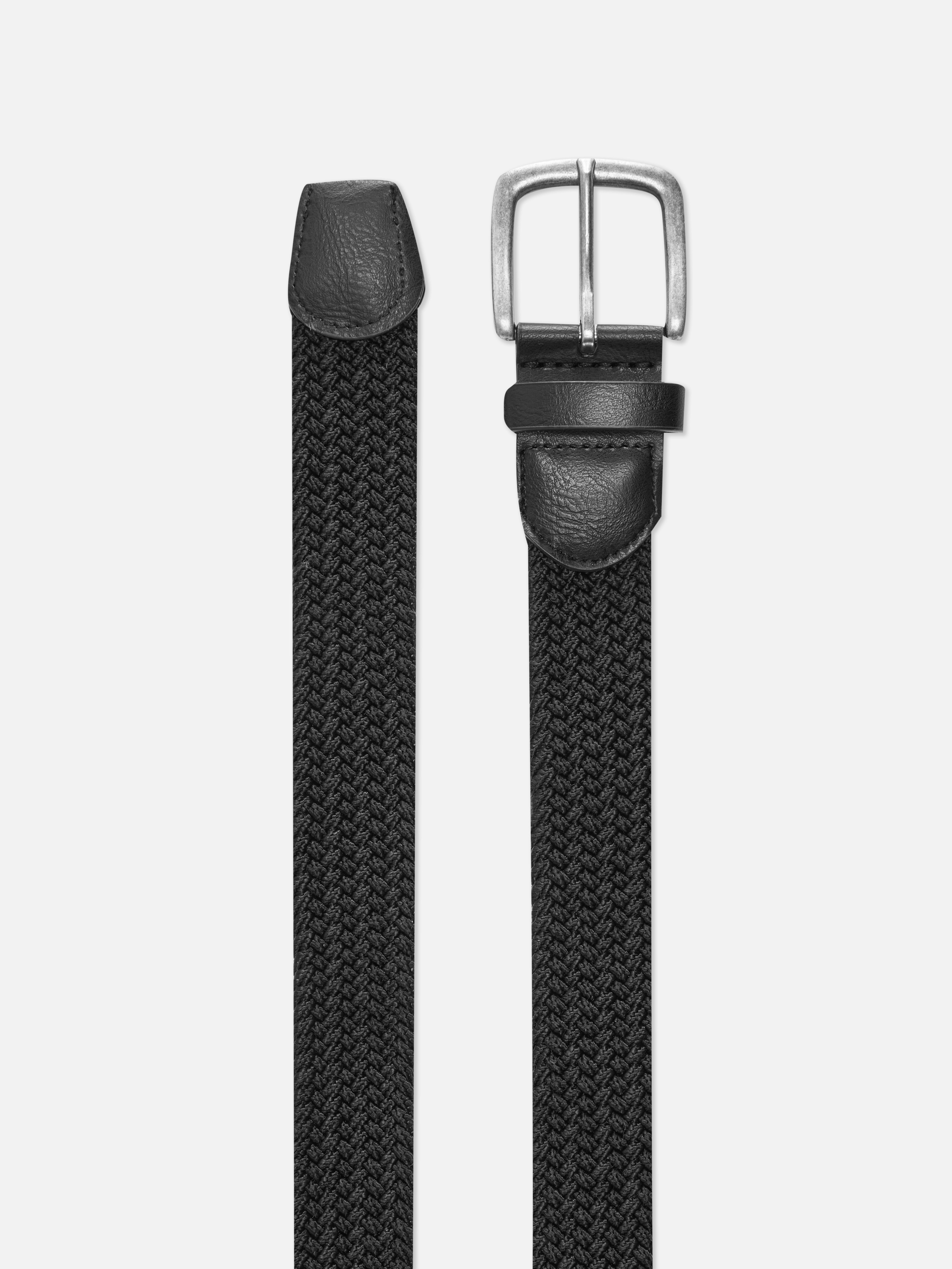 Elasticated Woven Belt Black
