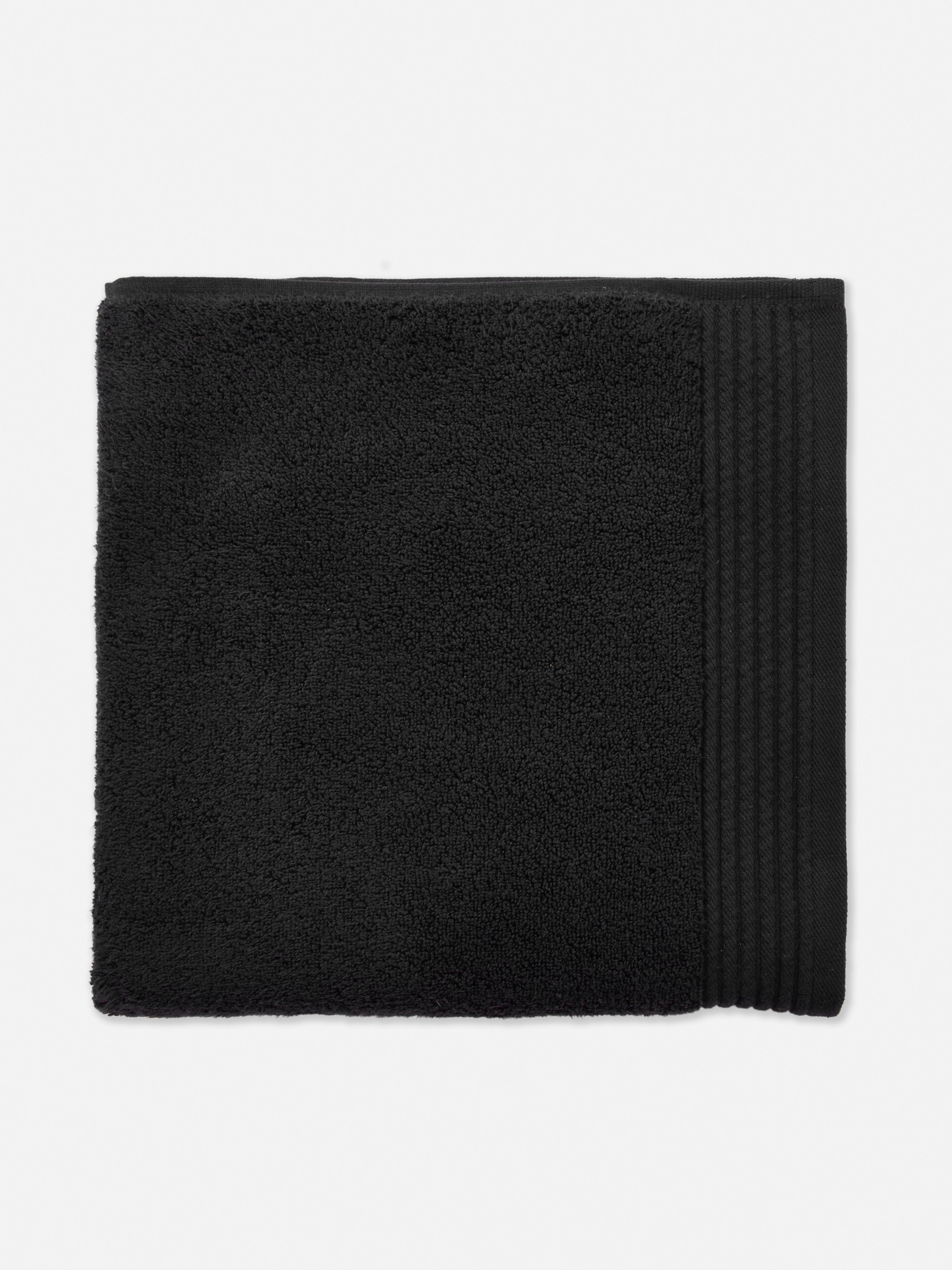 Črna izjemno mehka kopalna brisača