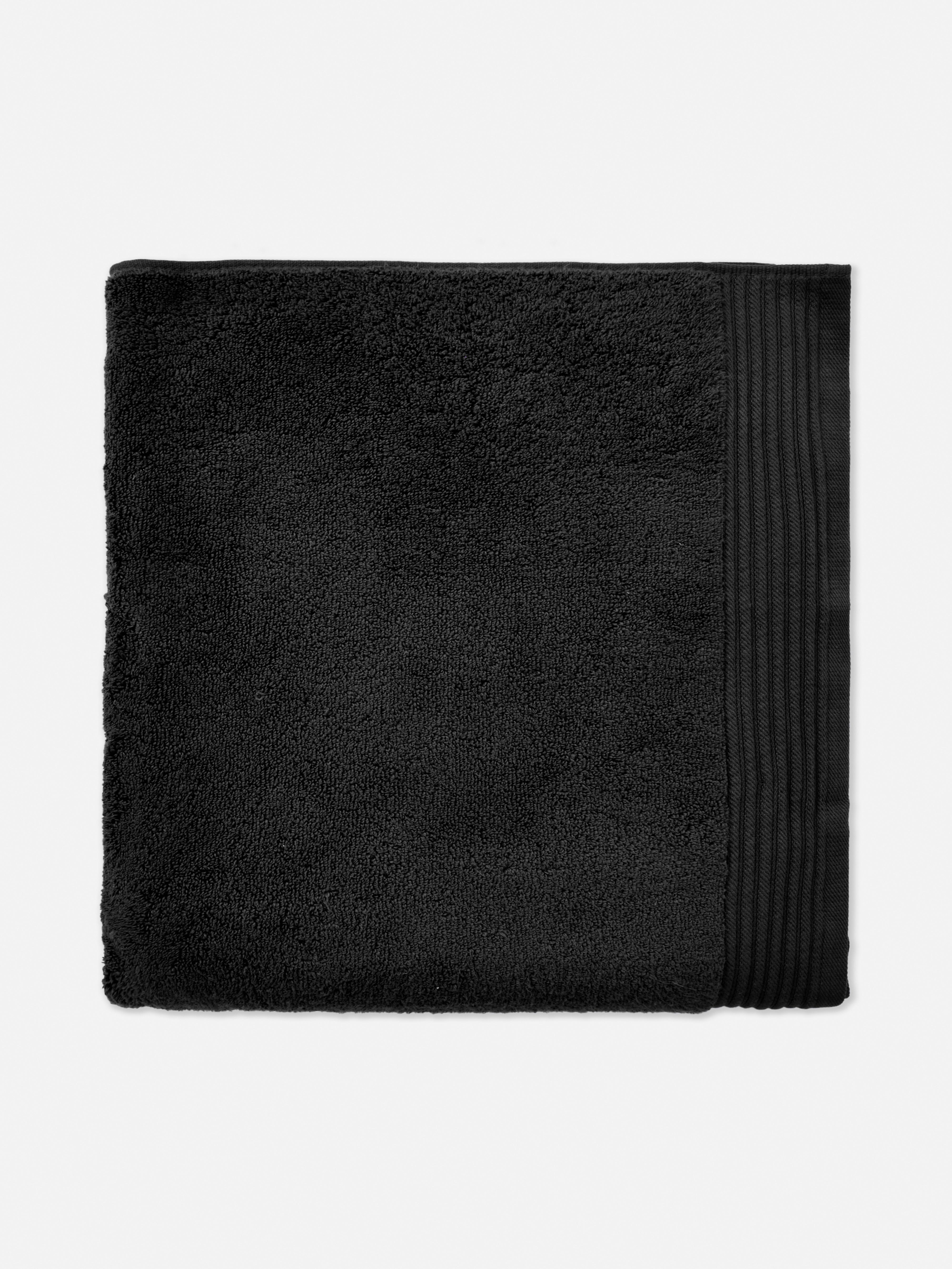 Črna posebej velika kopalna brisača