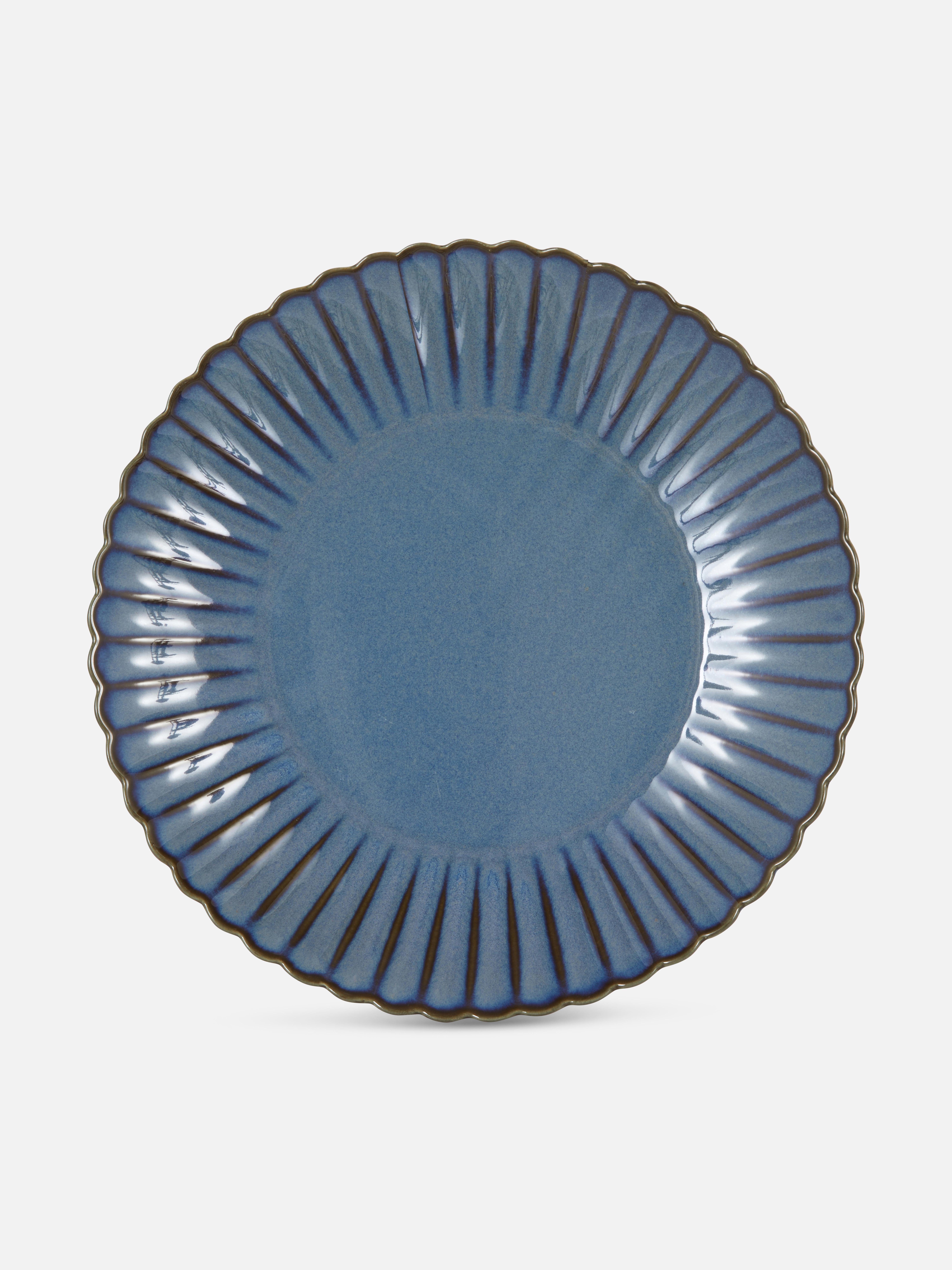 Ceramic Scalloped Edge Dinner Plate