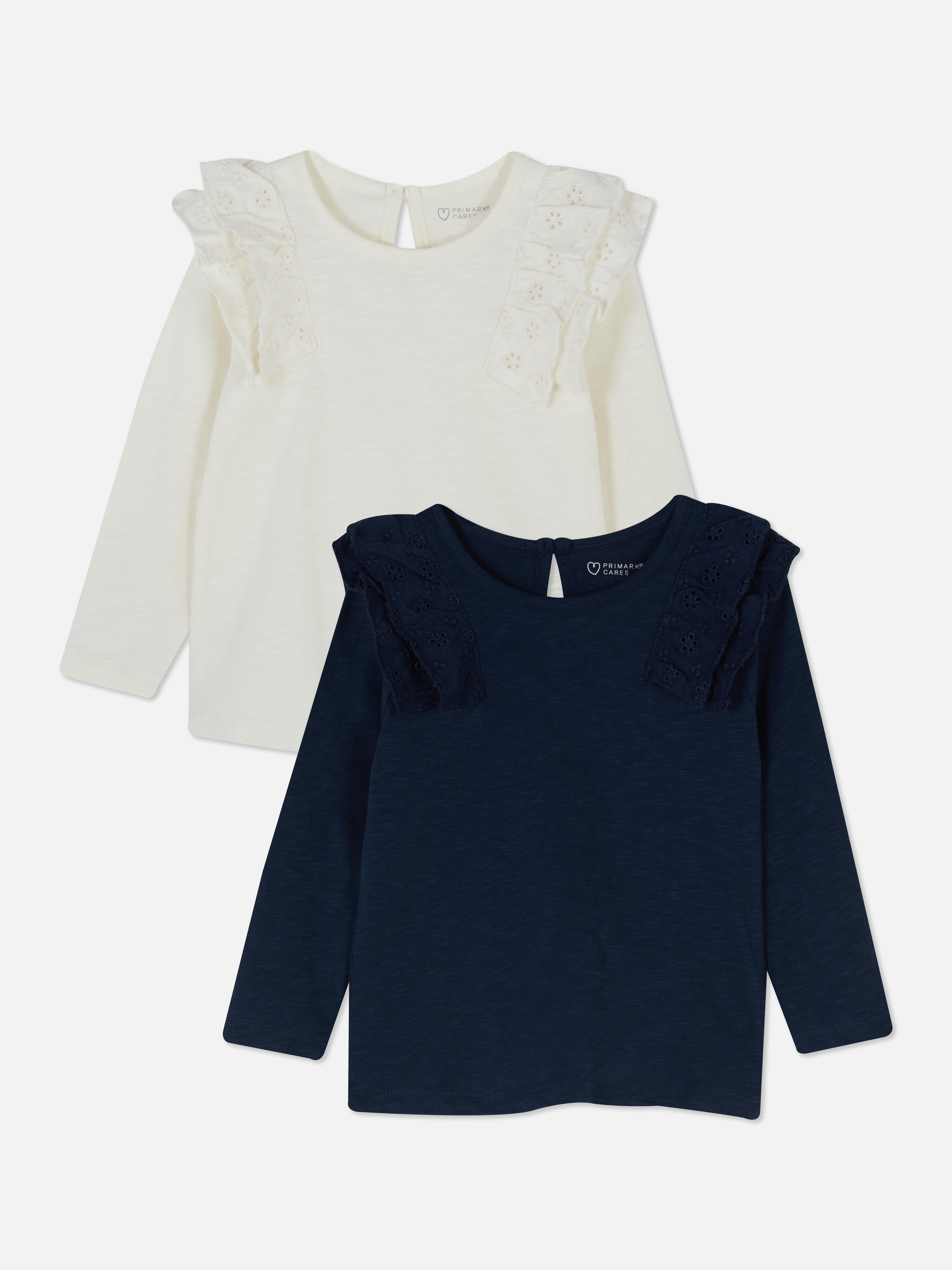 2pk Broderie Anglaise Cotton Tops