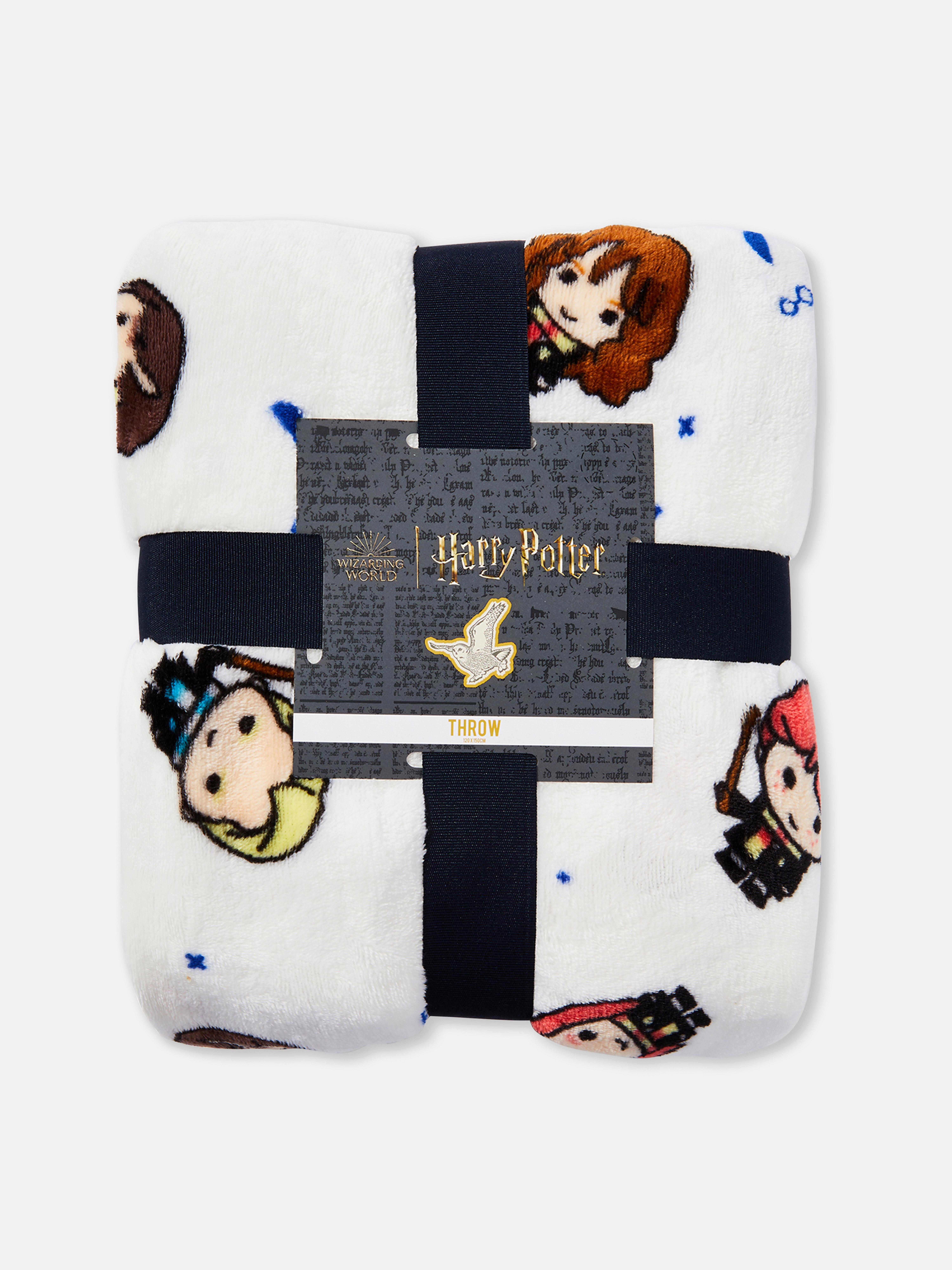 Harry Potter Printed Warm Cosy Sherpa Throw Blanket Home Decor Themed Primark 