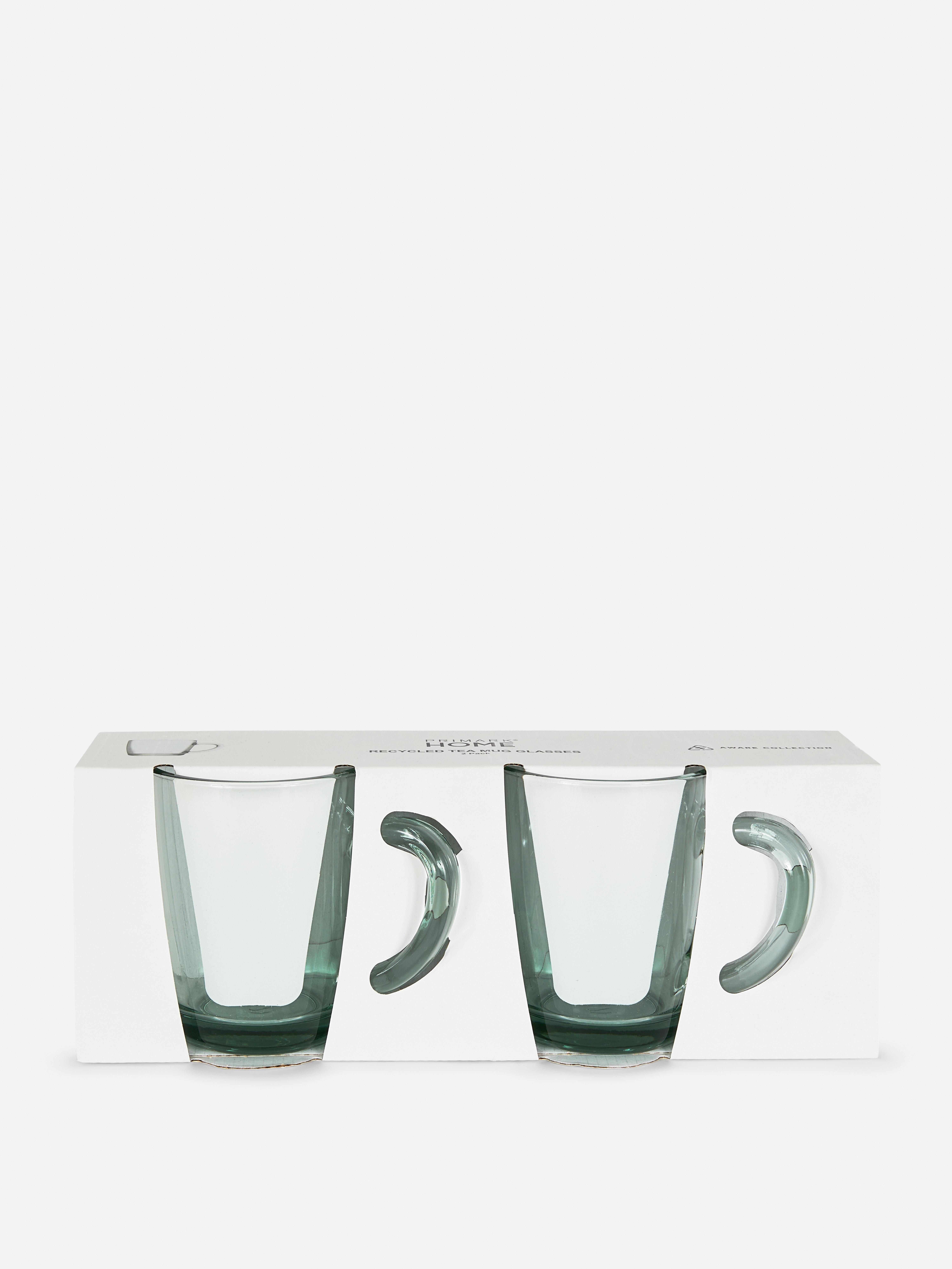2pk Glass Tea Mugs