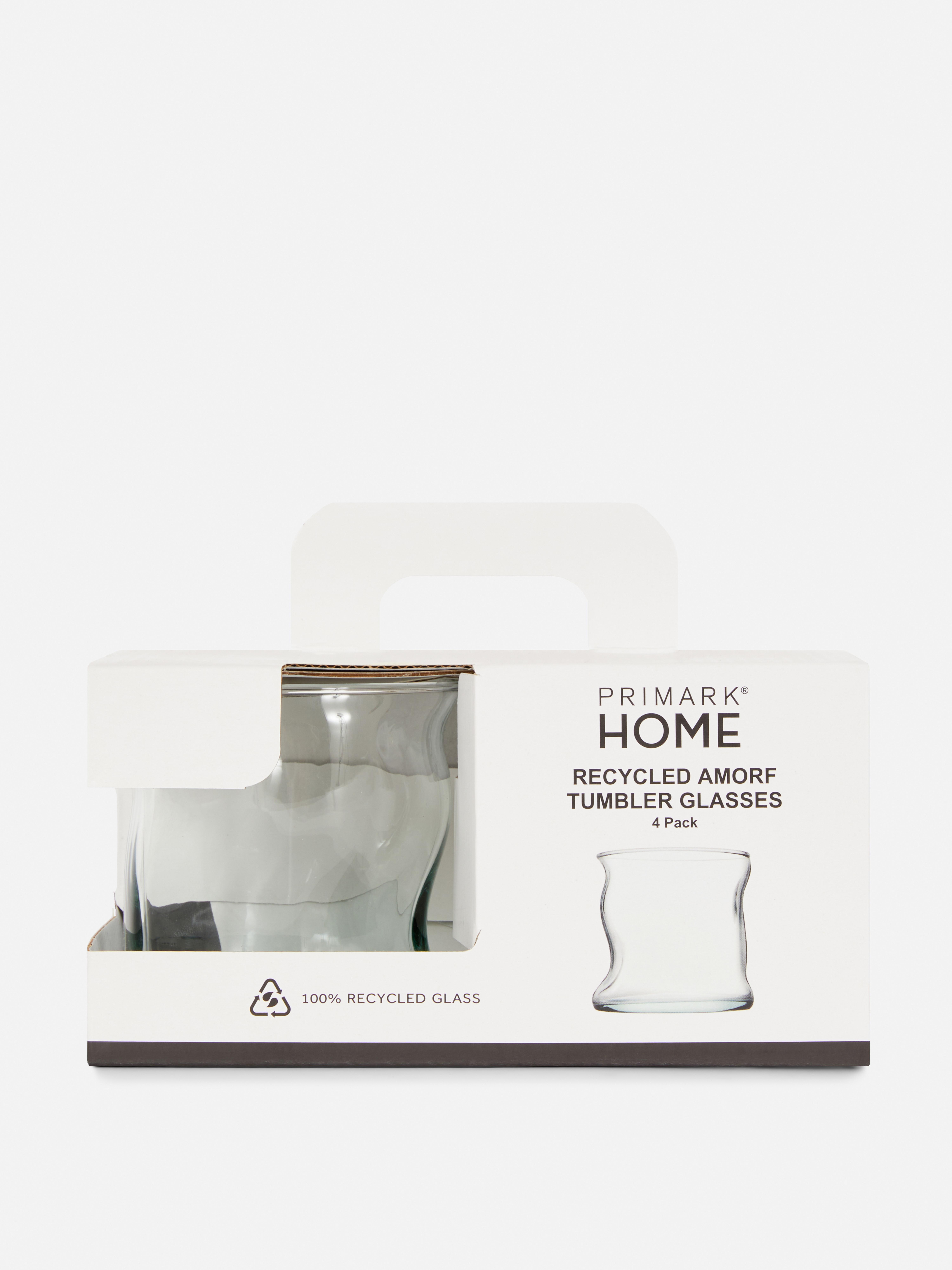 4pk Wavy Glass Tumblers