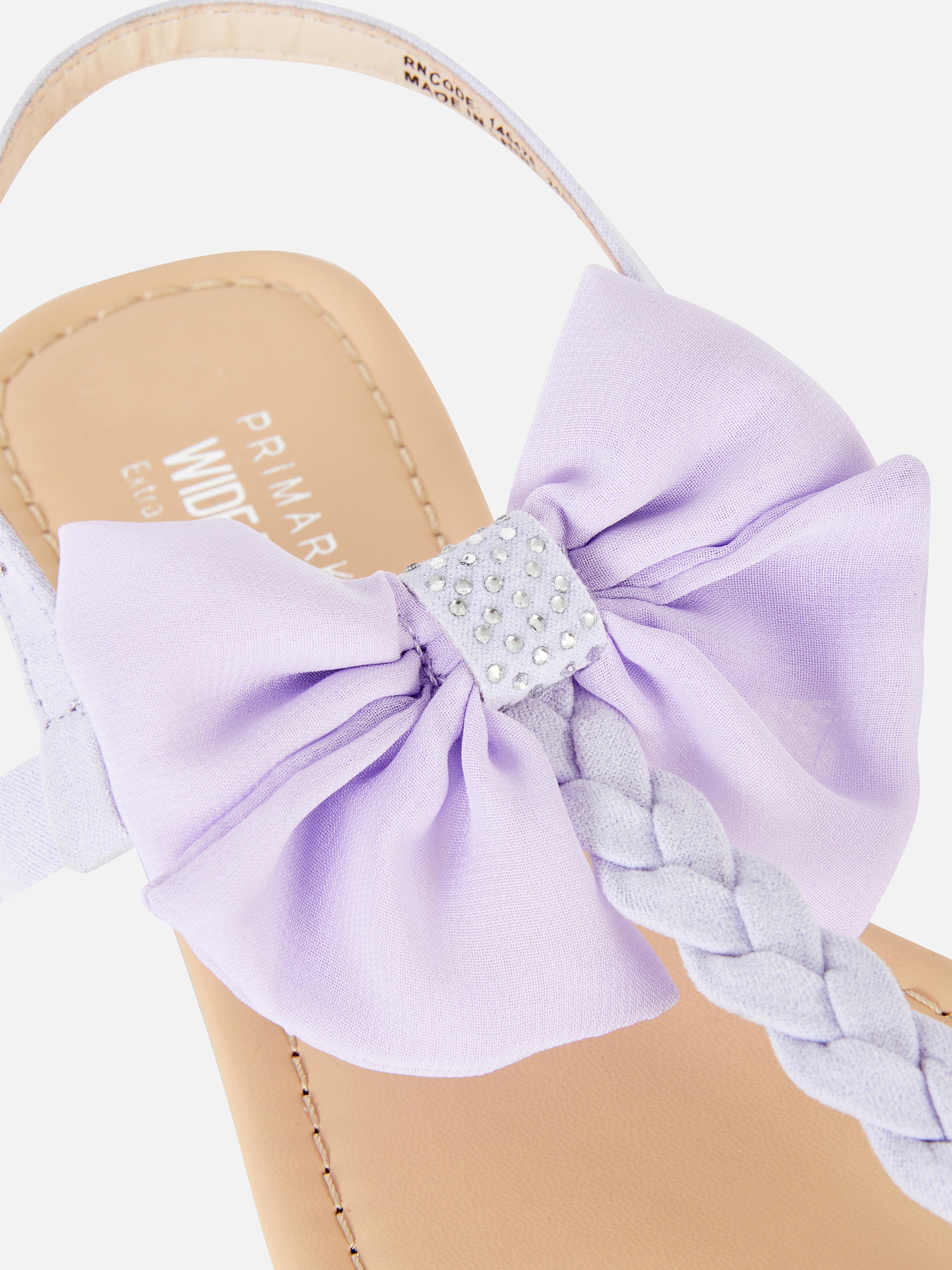 Wide Fit Chiffon Bow Sandals
